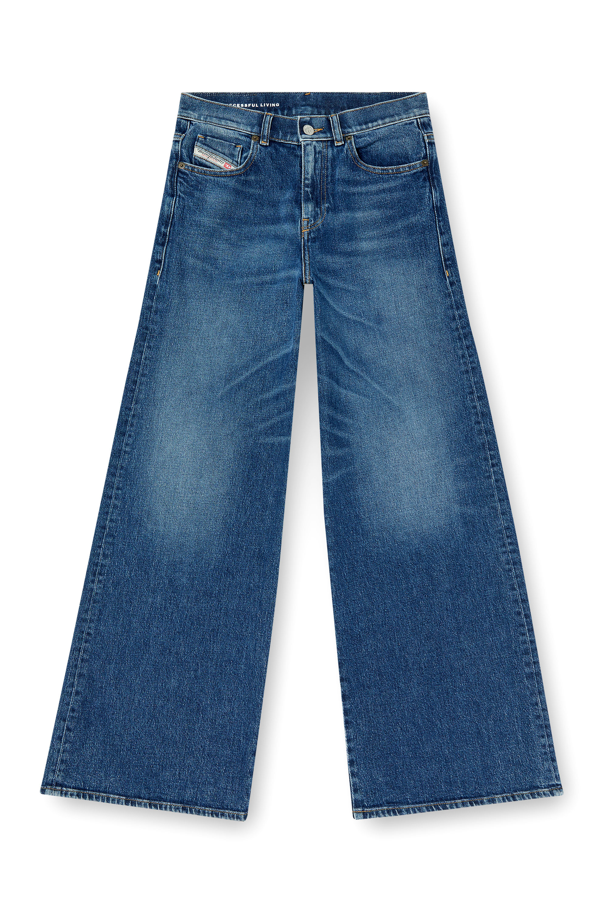 Diesel - Flare Jeans 1978 D-Akemi 09L21 Donna, Blu medio - Image 3