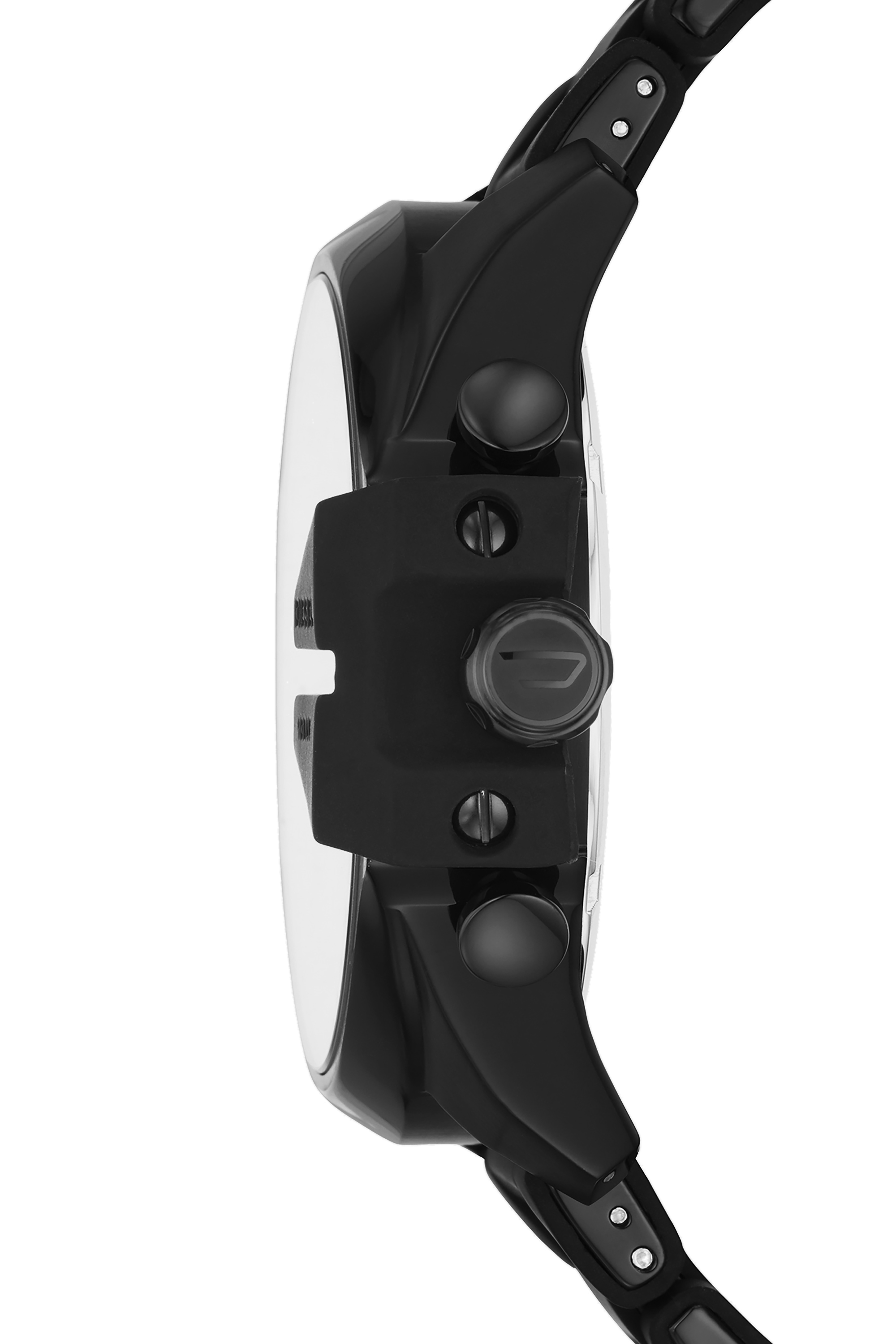 Diesel - DZ4486, Mega Chief cronografo in acciaio inossidabile nero e silicone Uomo in Nero - 2