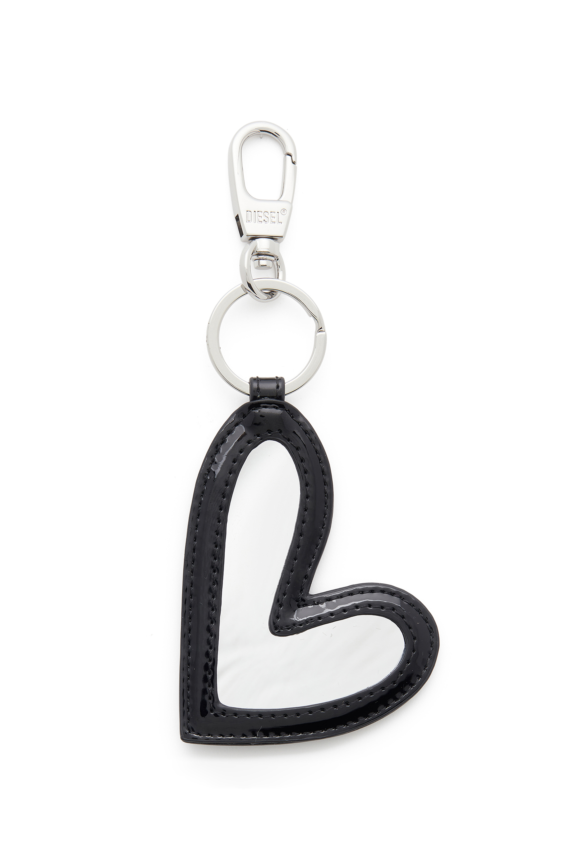 Diesel - PLAY HEART MIRROR, Charm a forma di cuore con finitura lucida Donna in Nero - 2