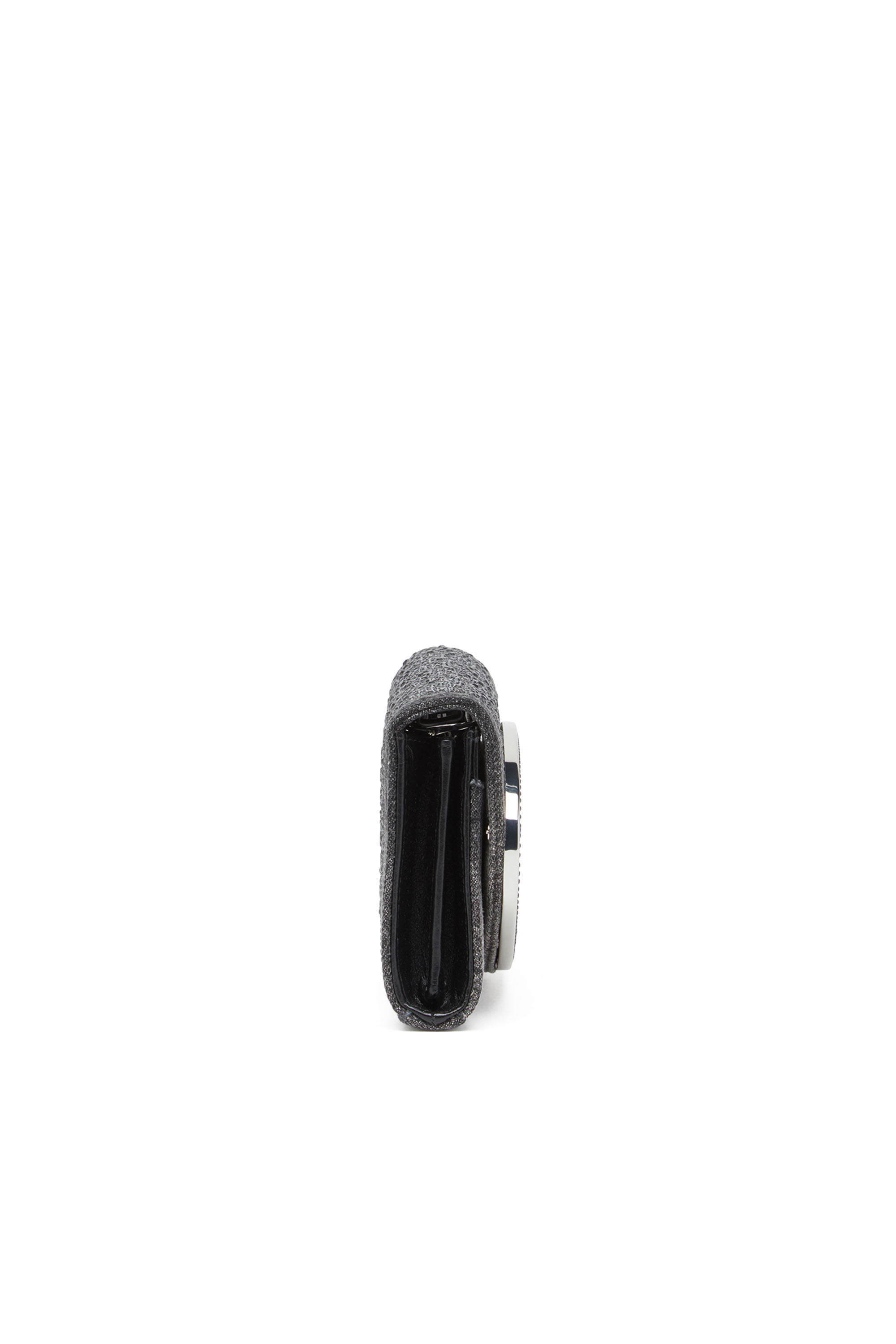 Diesel - 1DR WALLET STRAP, Donna Pouch portafoglio in denim con cristalli in Nero - Image 4