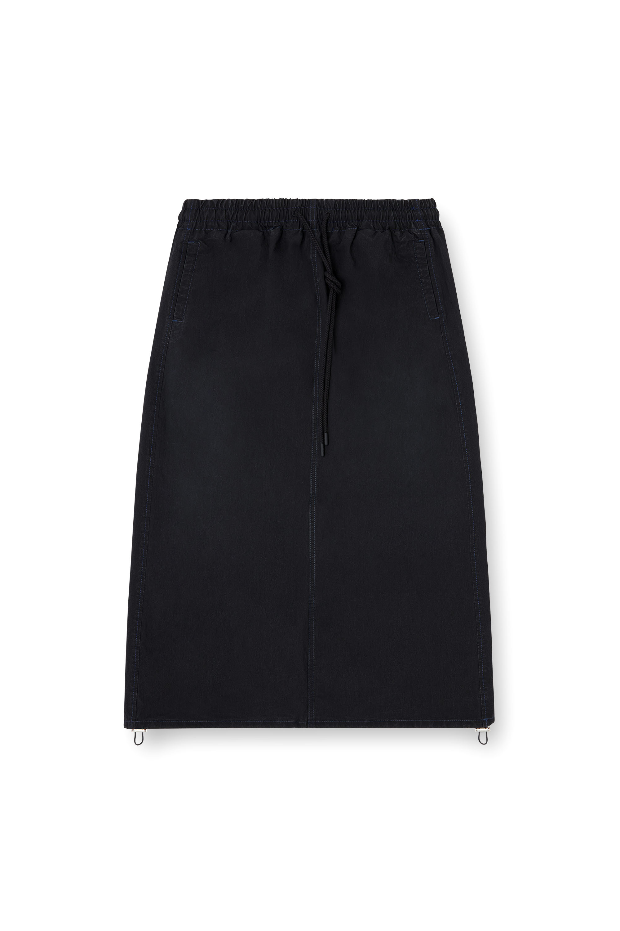 Diesel - DE-OREN-C JOGG, Gonna midi in JoggJeans tecnico Donna in Nero - 3