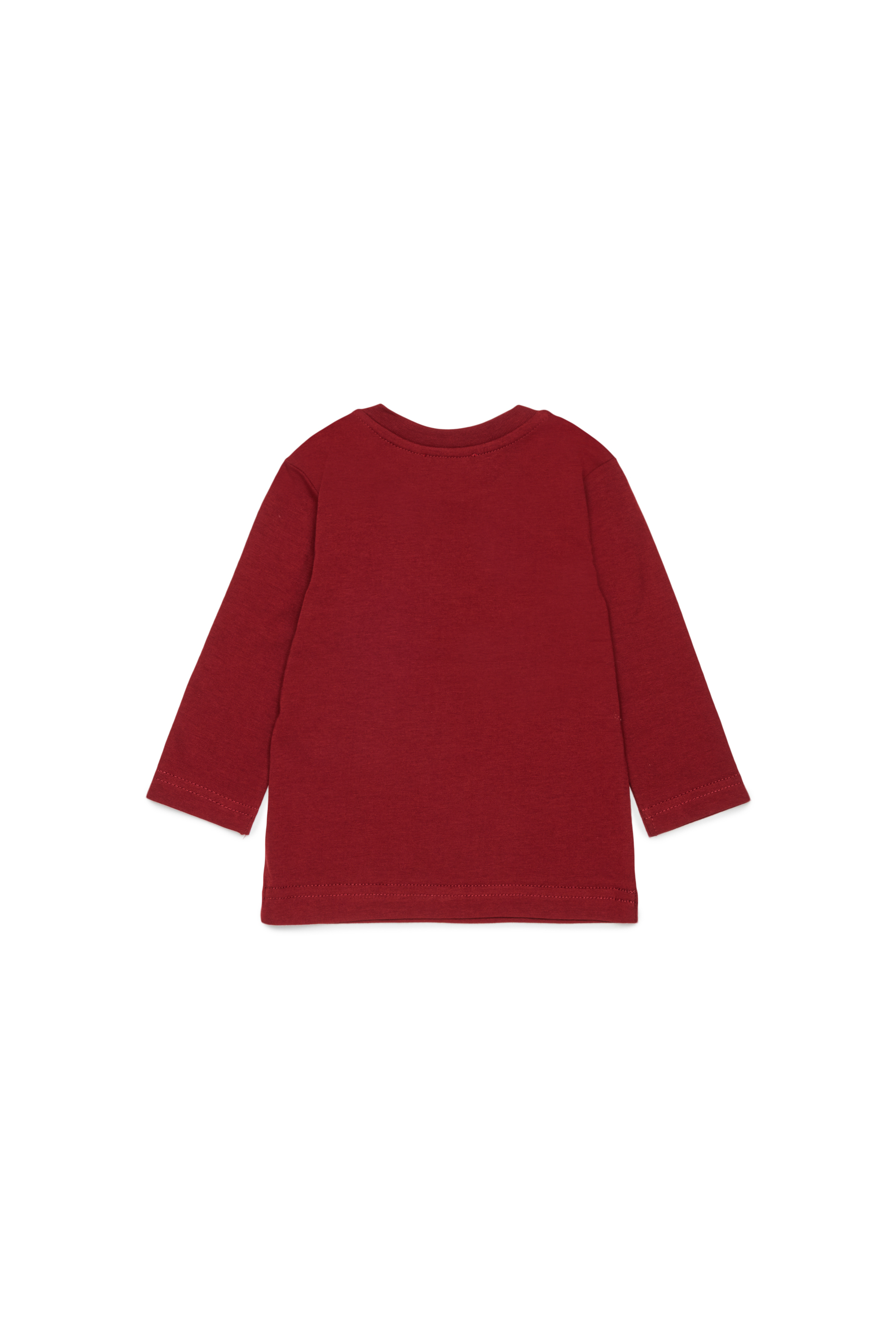 Diesel - TLODIMB, T-shirt a manica lunga con stampa Diesel Industry Uomo in Rosso - 2