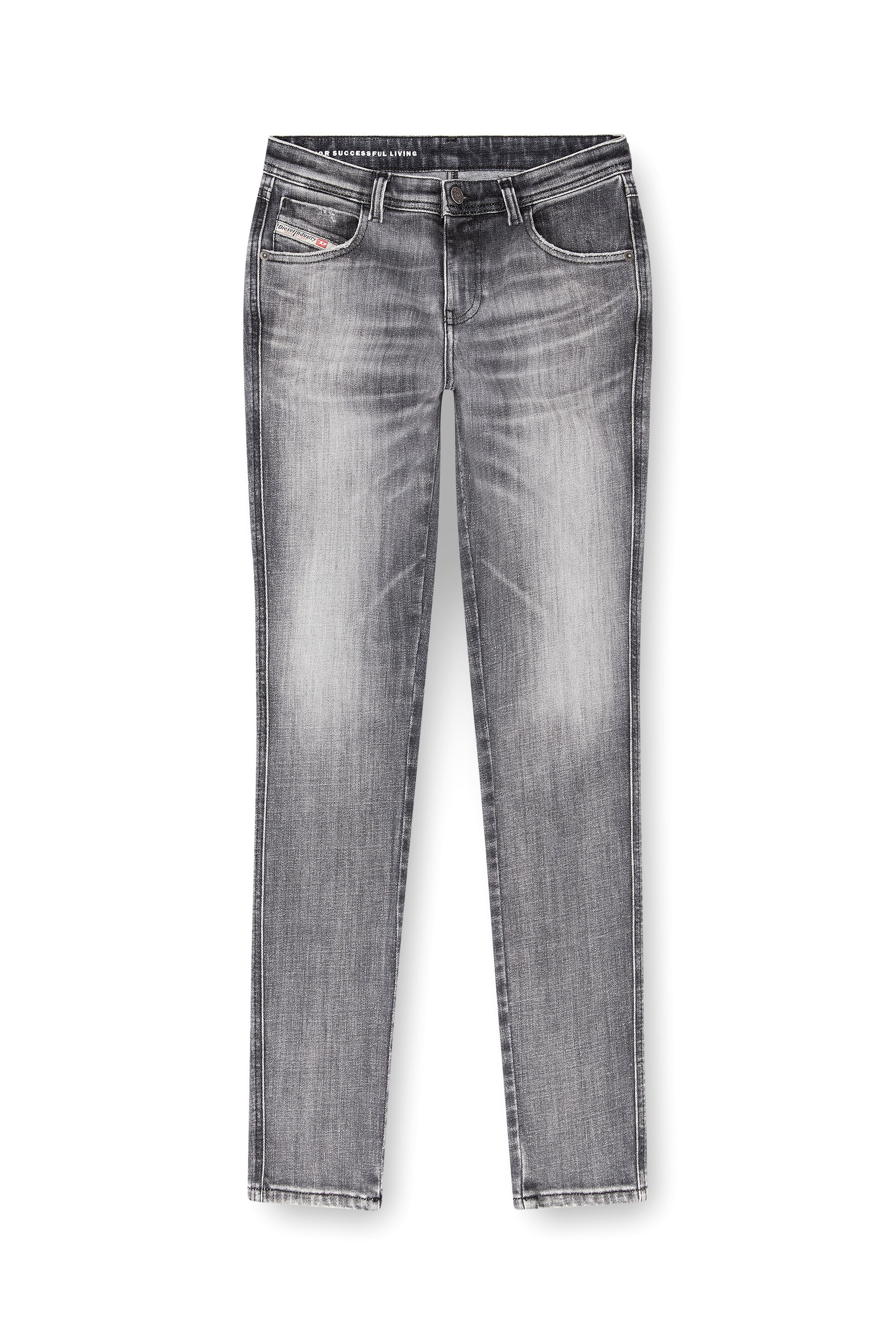 Diesel - Skinny Jeans 2015 Babhila 09J29 Donna, Grigio - Image 3