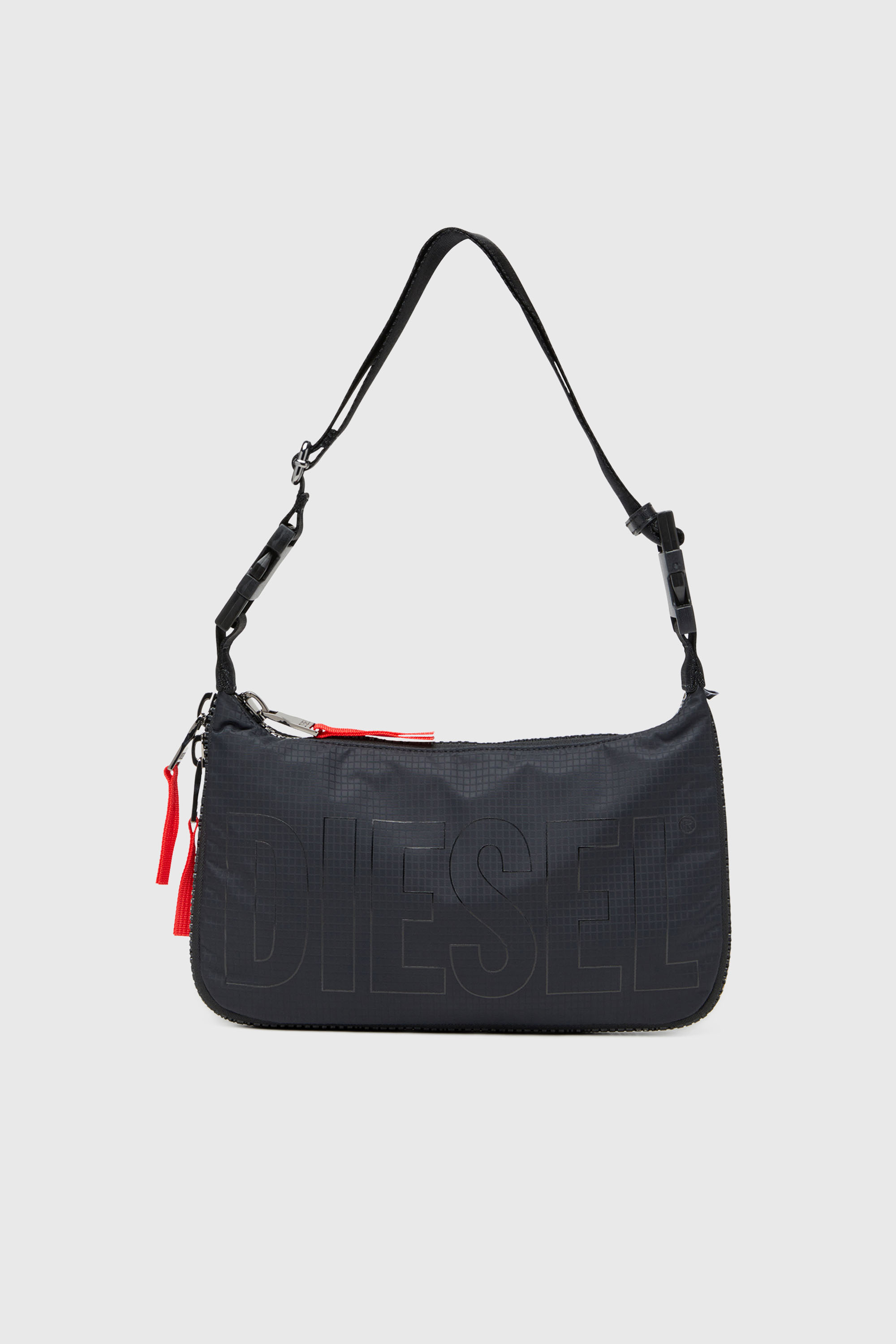 Diesel - ZIP-D CROSSBODY BAG X, Zip-D-Borsa trasformabile in shell jacquard Unisex in Nero - 2