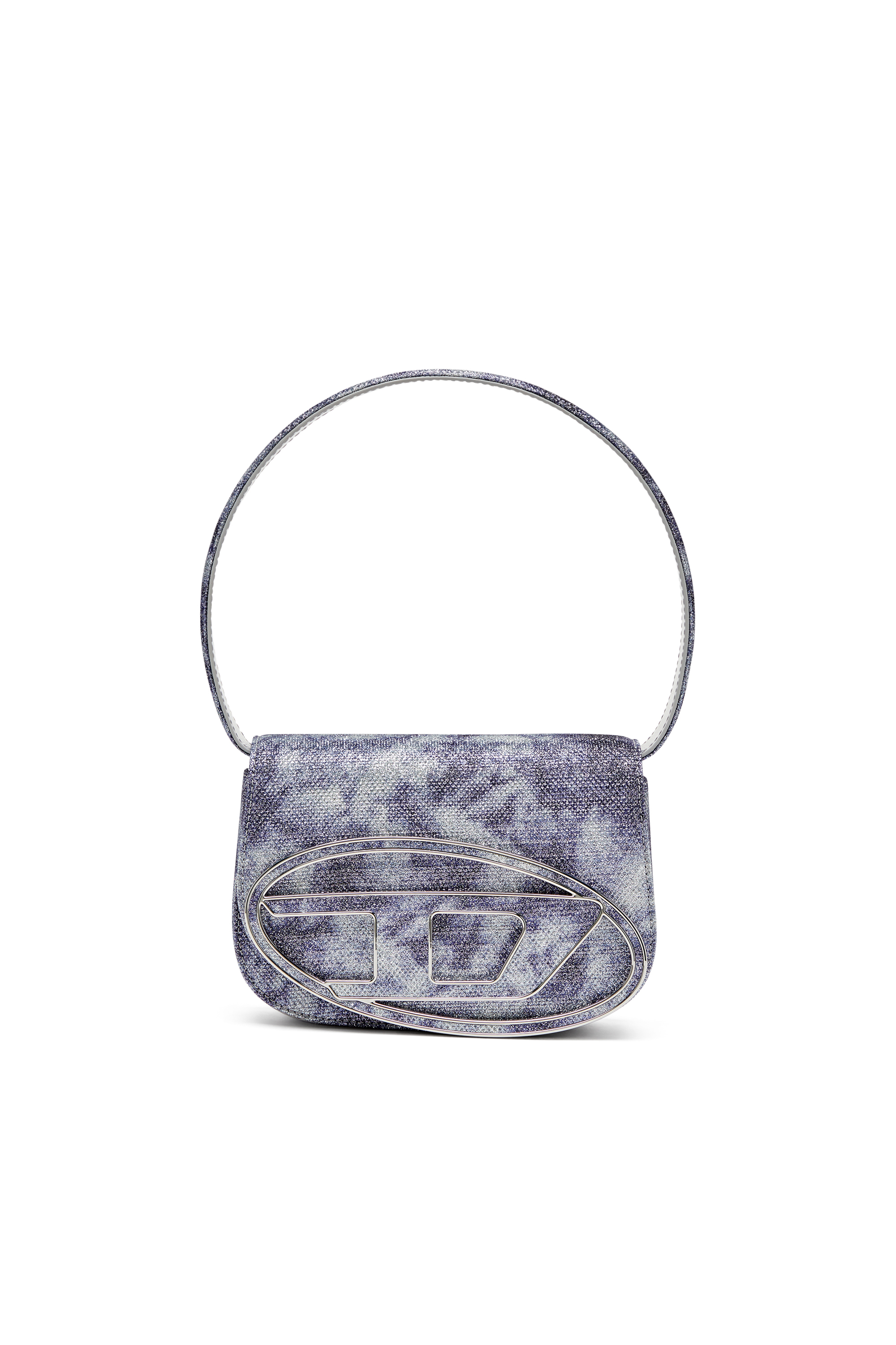 Diesel - 1DR, 1DR-Iconica borsa a spalla in tessuto brillante Donna in Blu - 1