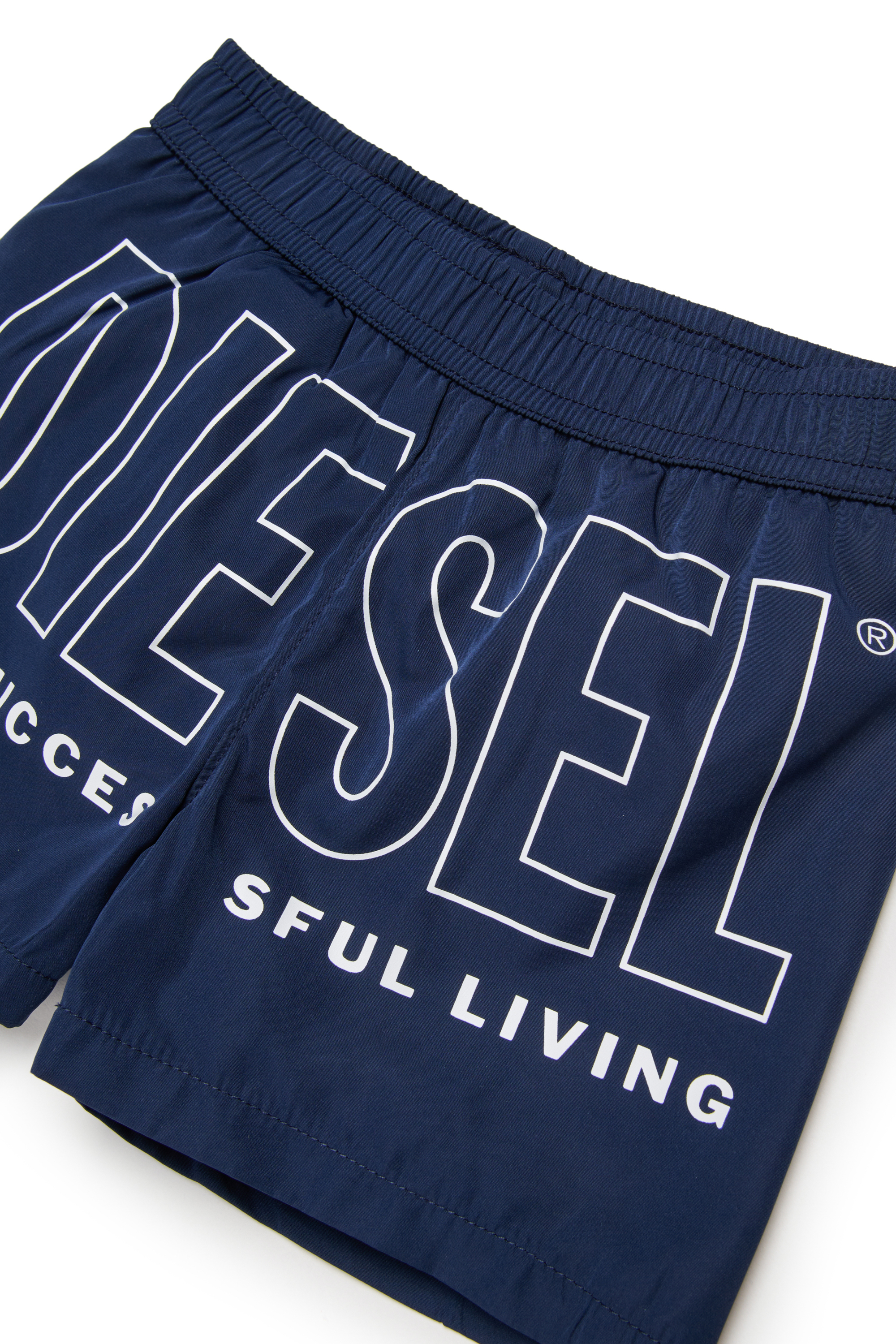 Diesel - MISITB, Shorts da nuoto con maxi stampa Biscotto Uomo in Blu - 3