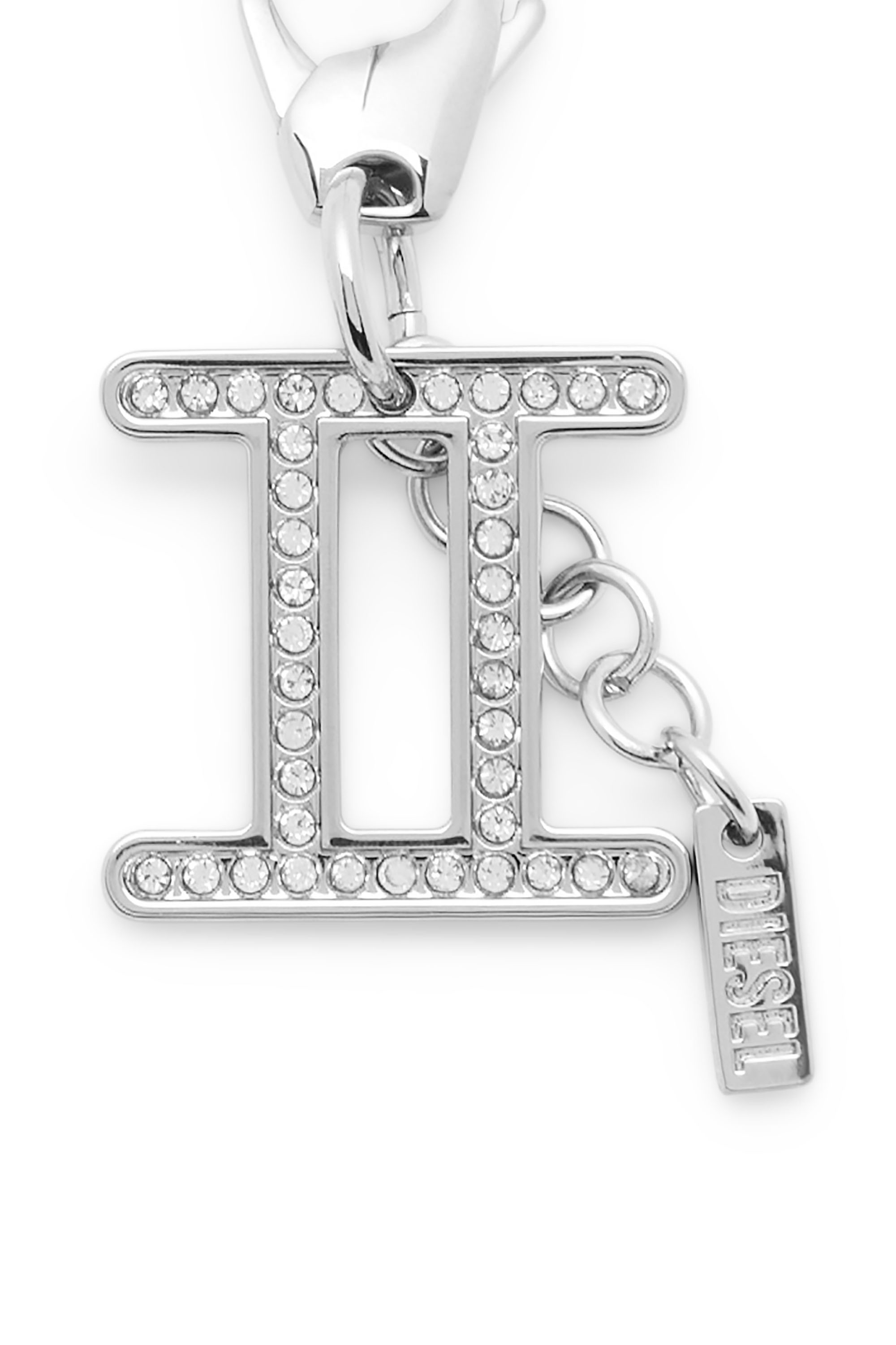 Diesel - CHARM GEMINI, Charm zodiaco Gemelli in metallo con strass Unisex in Argento - 3