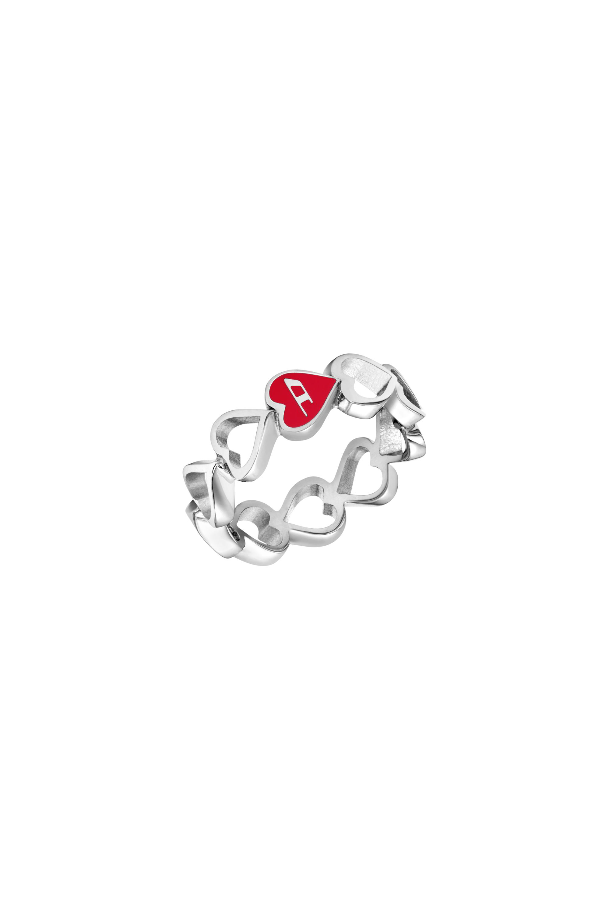 Anello Uomo Diesel In Acciaio Inossidabile - Fascia Larga, Finitura Opaca E Lucida, Colore Argento