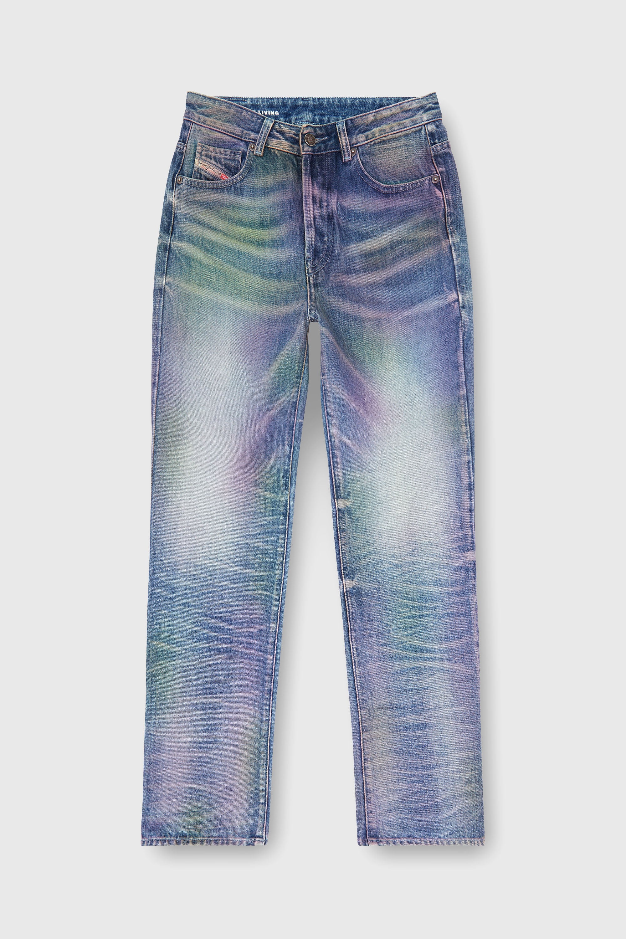 Diesel - Regular Jeans D-Lie 007FW Donna, Multicolor/Blu - Image 2
