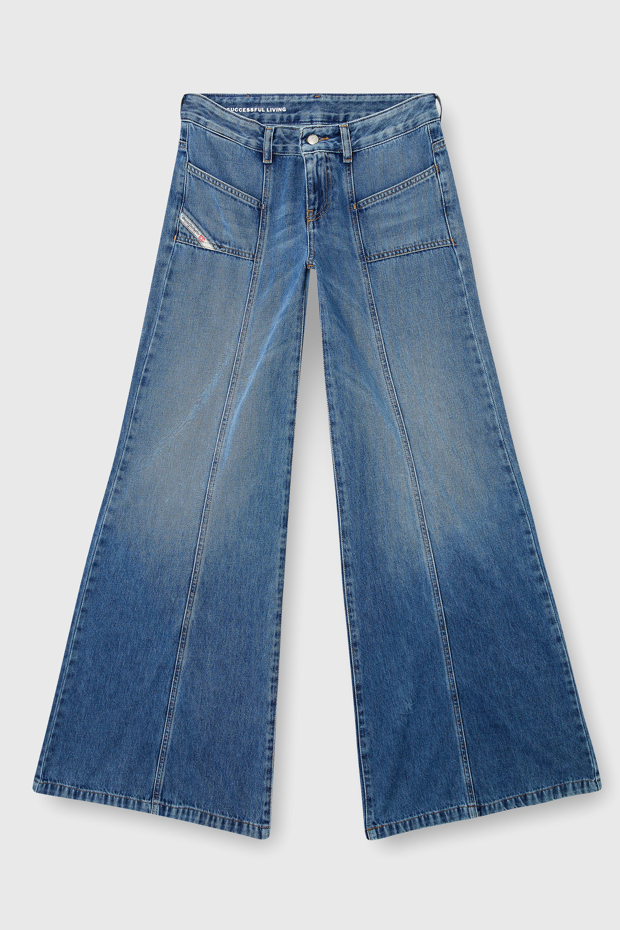 Diesel - Flare Jeans D-Akii 09M56 Donna, Blu medio - Image 4