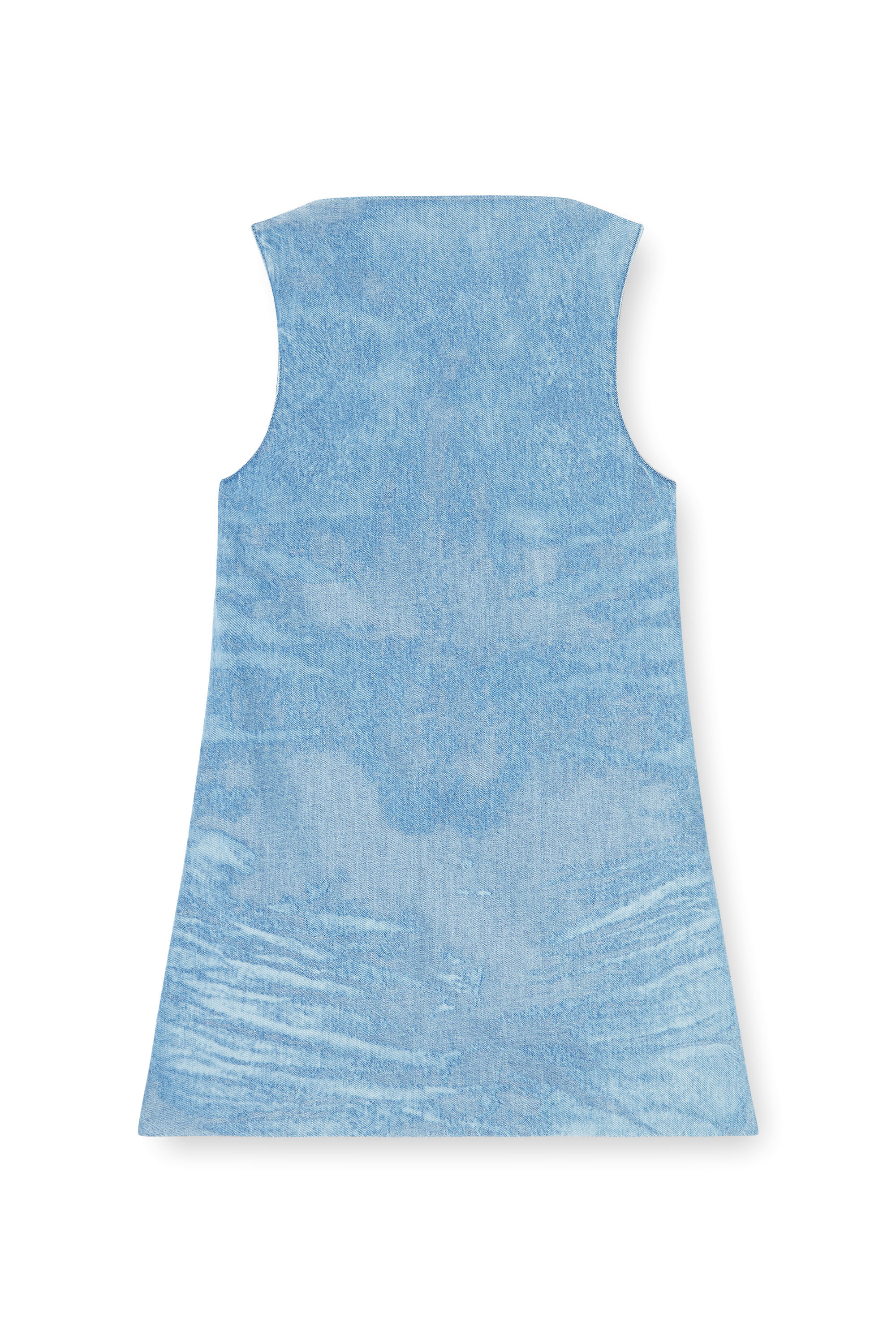 Diesel - DE-SELUNE-FSI, Abito corto in satin denim Donna in Blu - 1