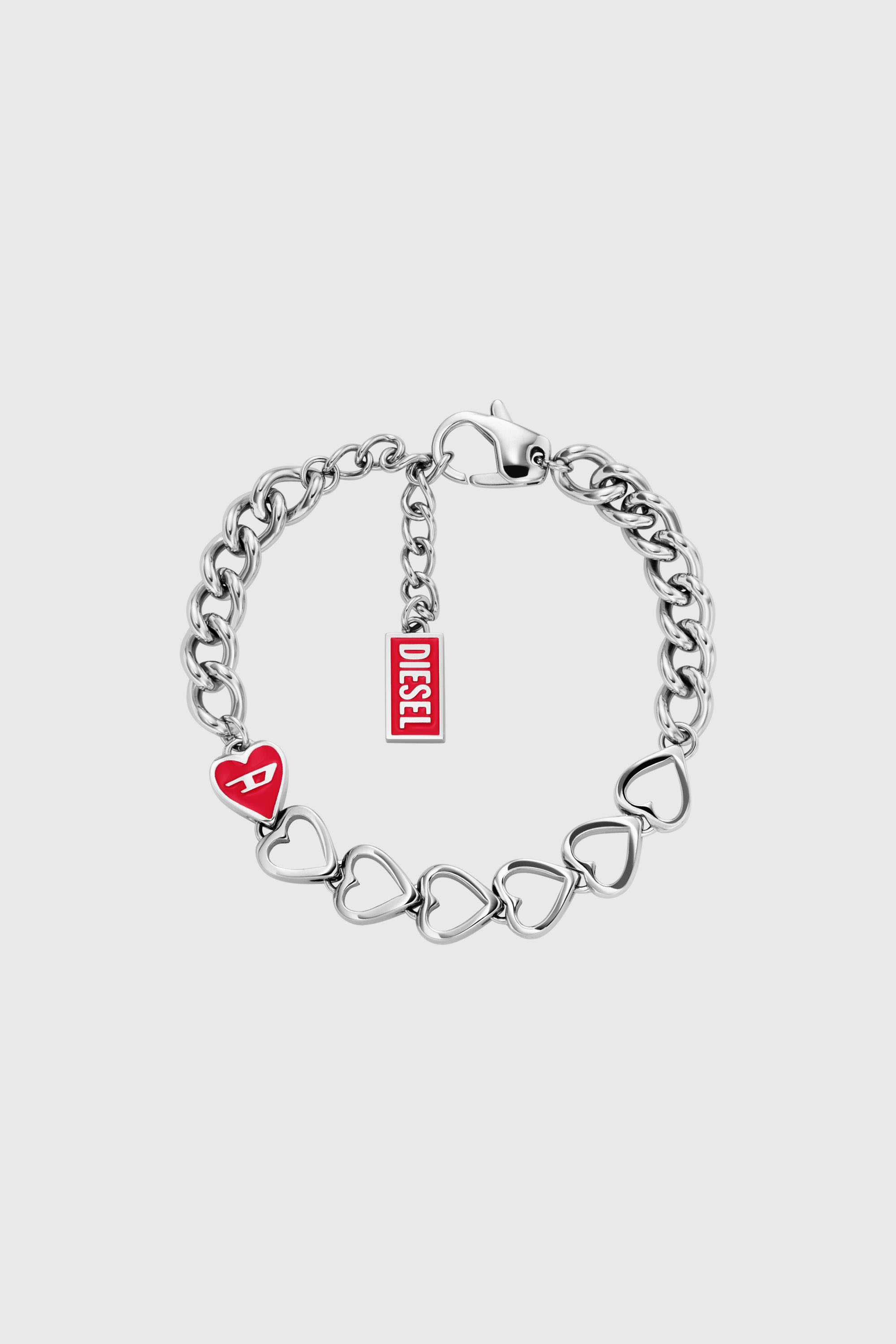 Diesel - DX166840 JEWELLERY, Bracciale a catena in acciaio inox Unisex in Argento - 1