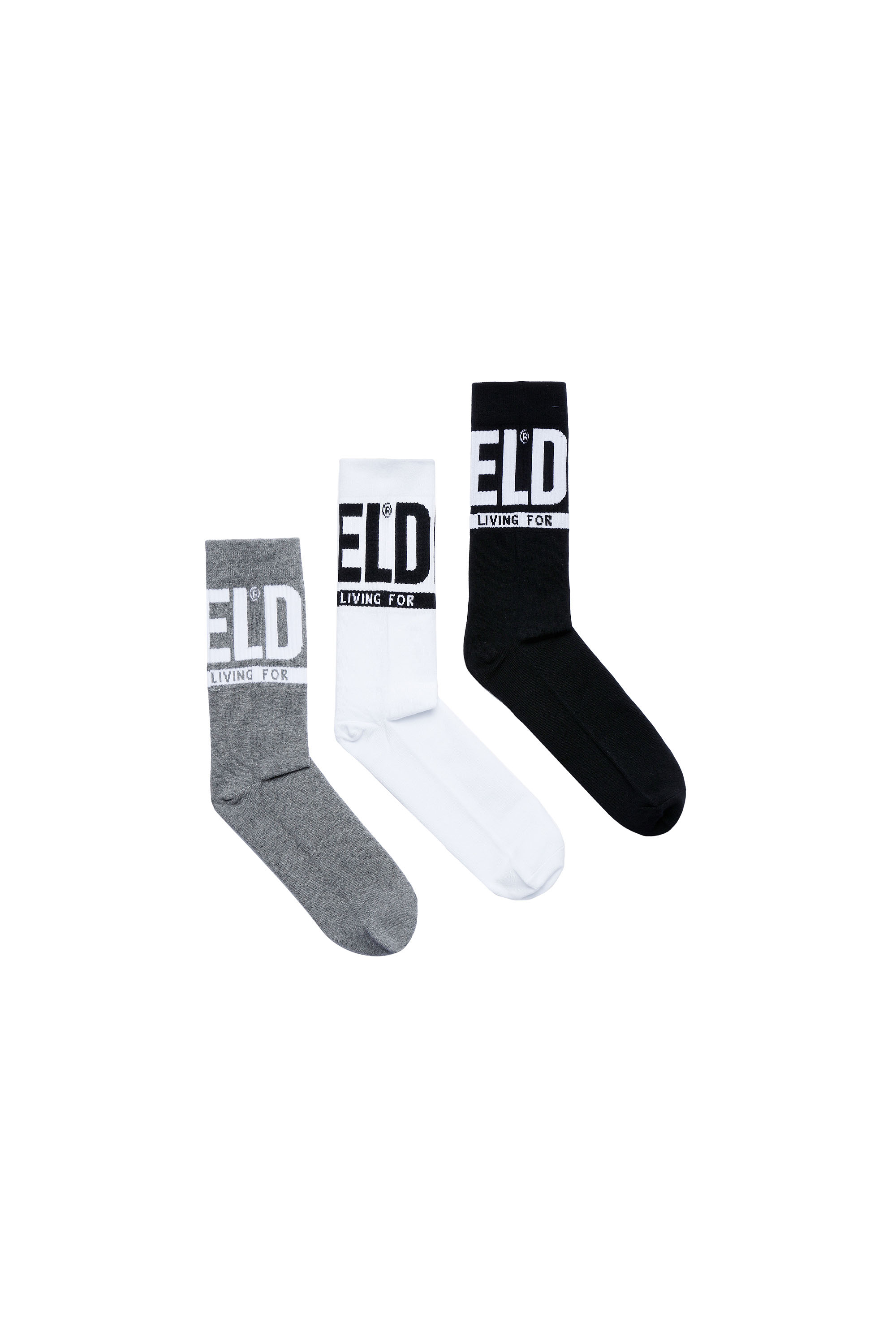SKM-RAY-THREEPACK, Grigio/Bianco - Calzini