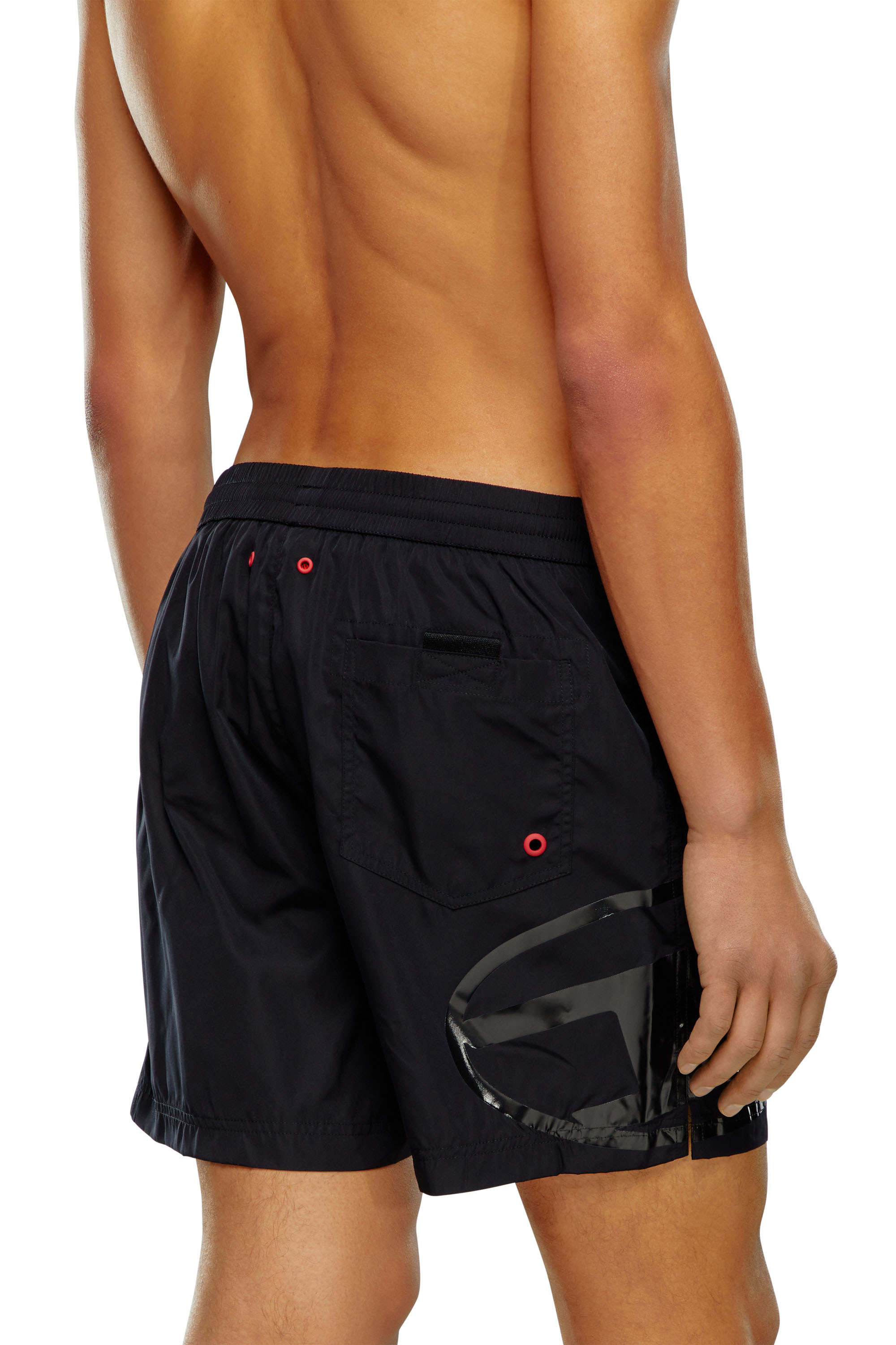 Diesel - BMBX-RIO-41, Man Swim shorts with shiny Oval D logo in Black - Image 3