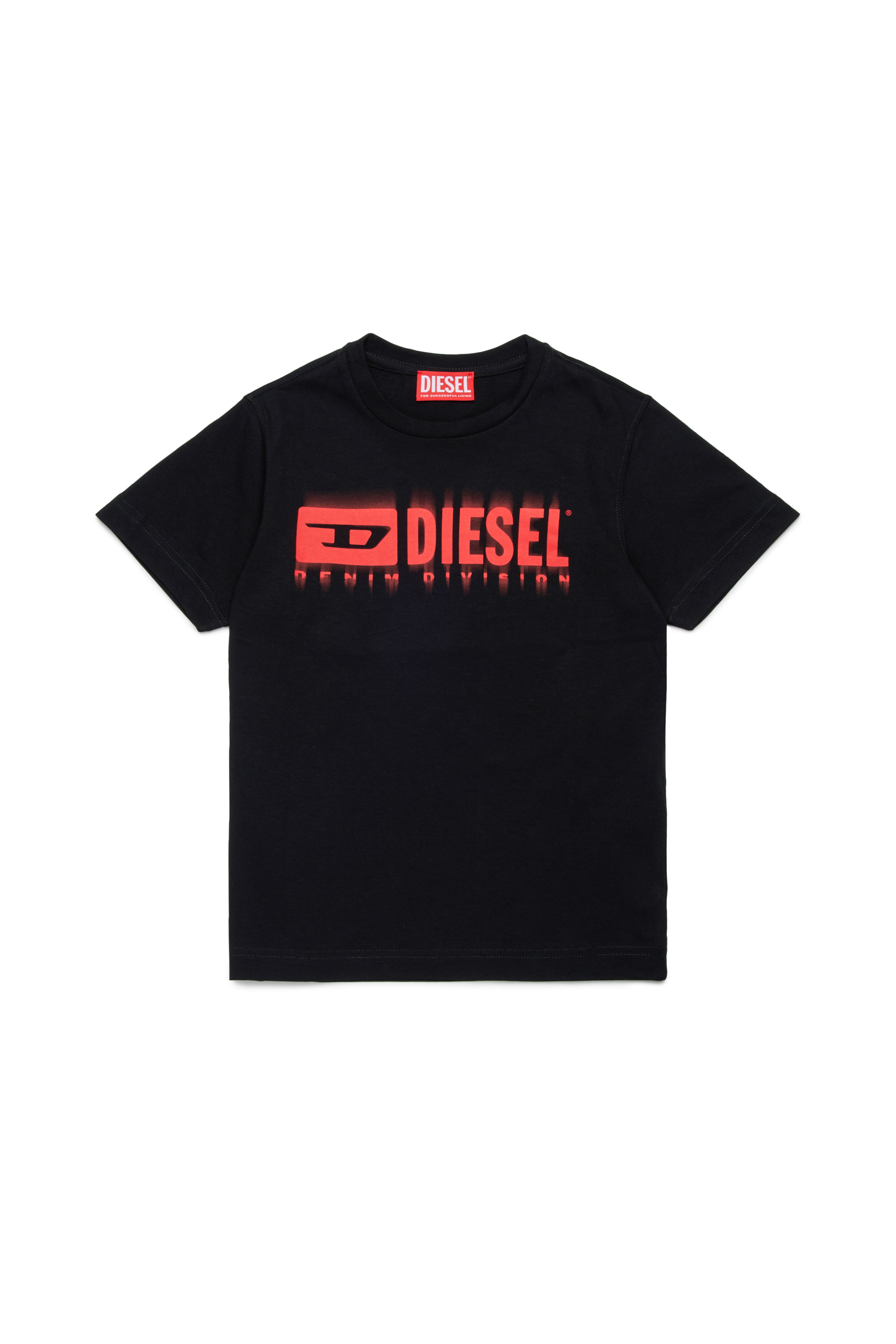 Diesel - TDIEGORL6, T-shirt con logo sbavato Uomo in Nero - 1