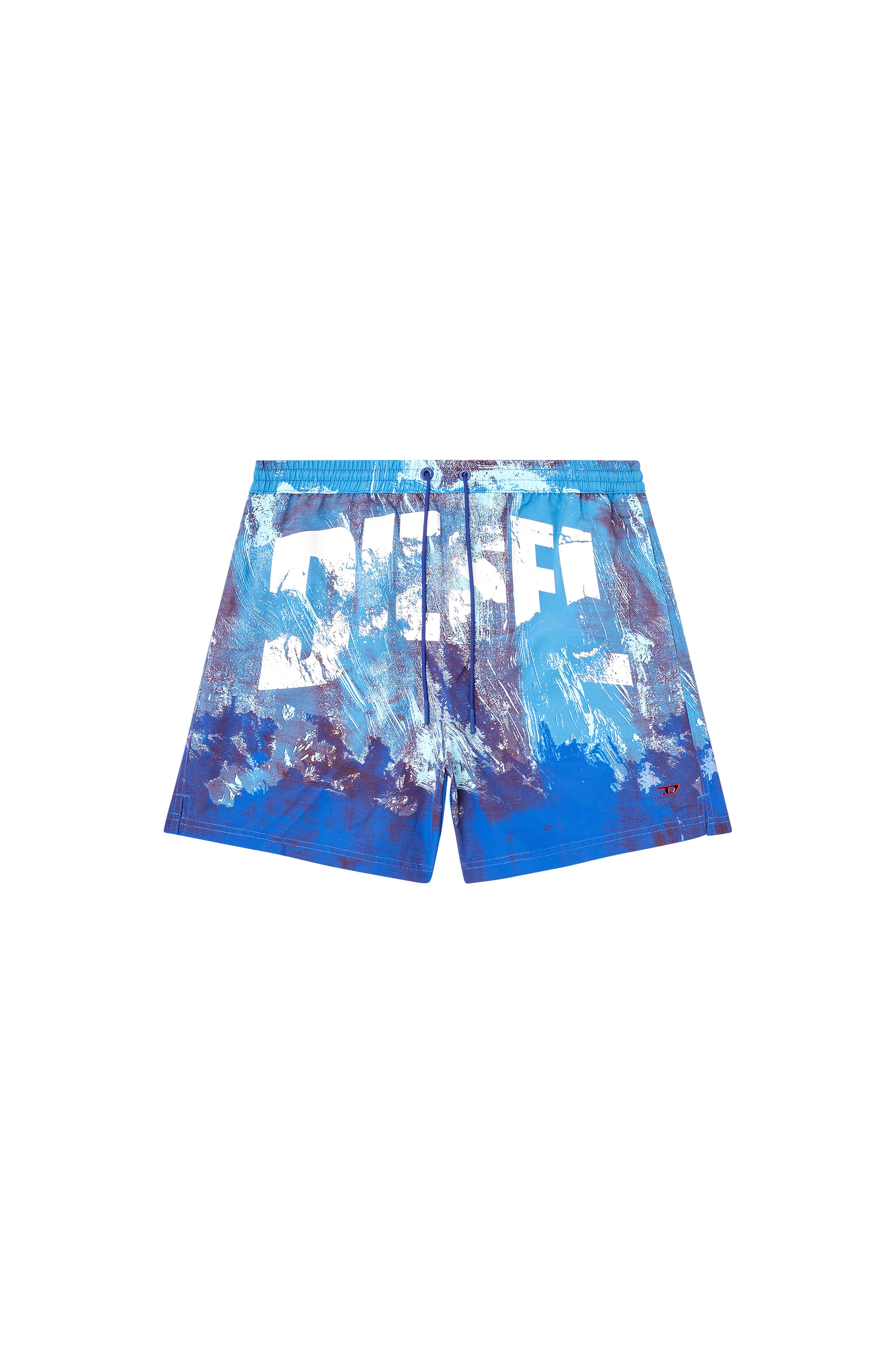 Diesel - RIO-41-D-POP, Pantaloncini da mare con stampa grafica Uomo in Blu - 4