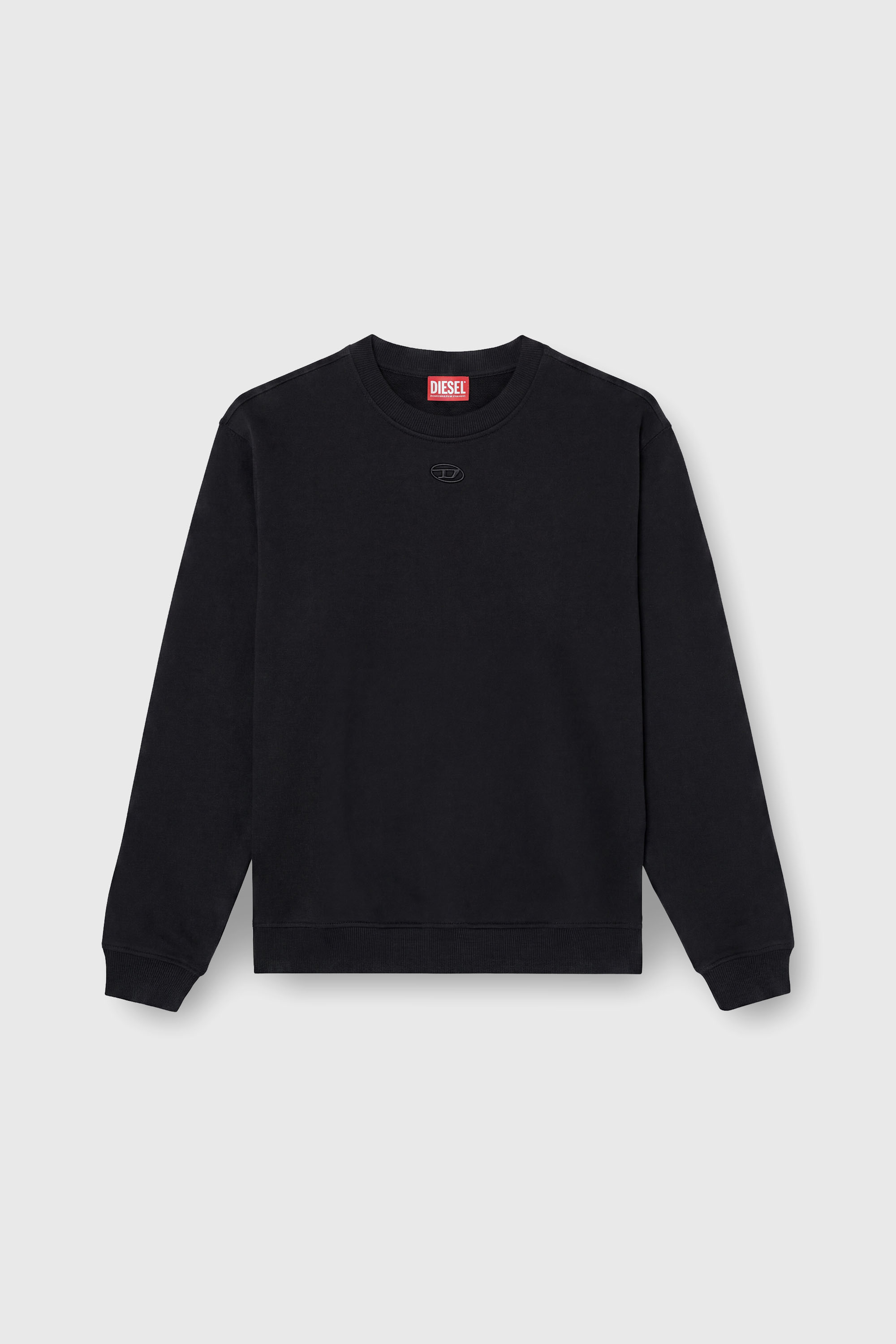 Diesel - F-NORMY-OD, Woman's Cotton sweatshirt with Oval D embroidery in Black - 2