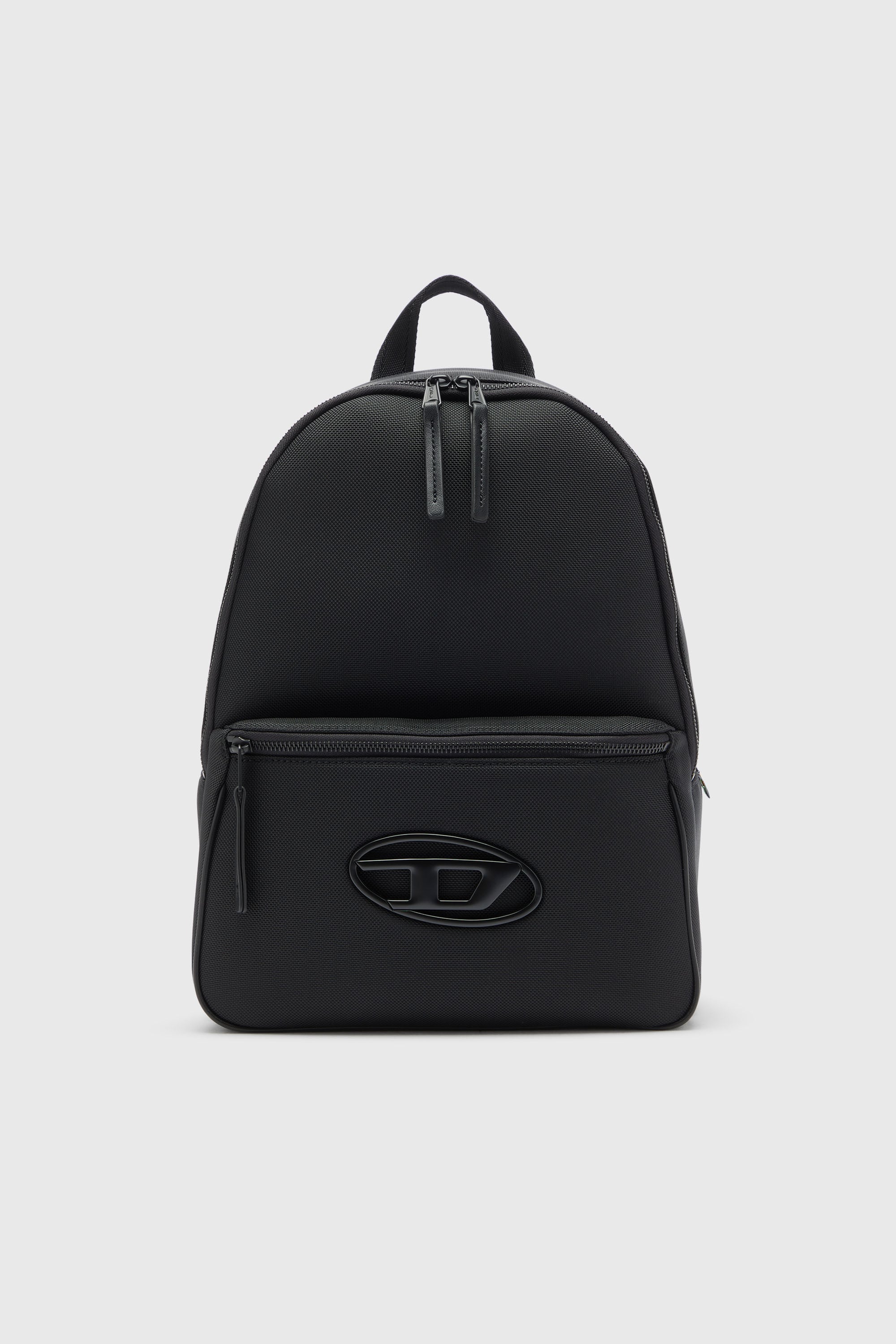 Diesel - HOLI-D BACKPACK M, Holi-D - Zaino in nylon con Logo Oval D Unisex in Nero - 1