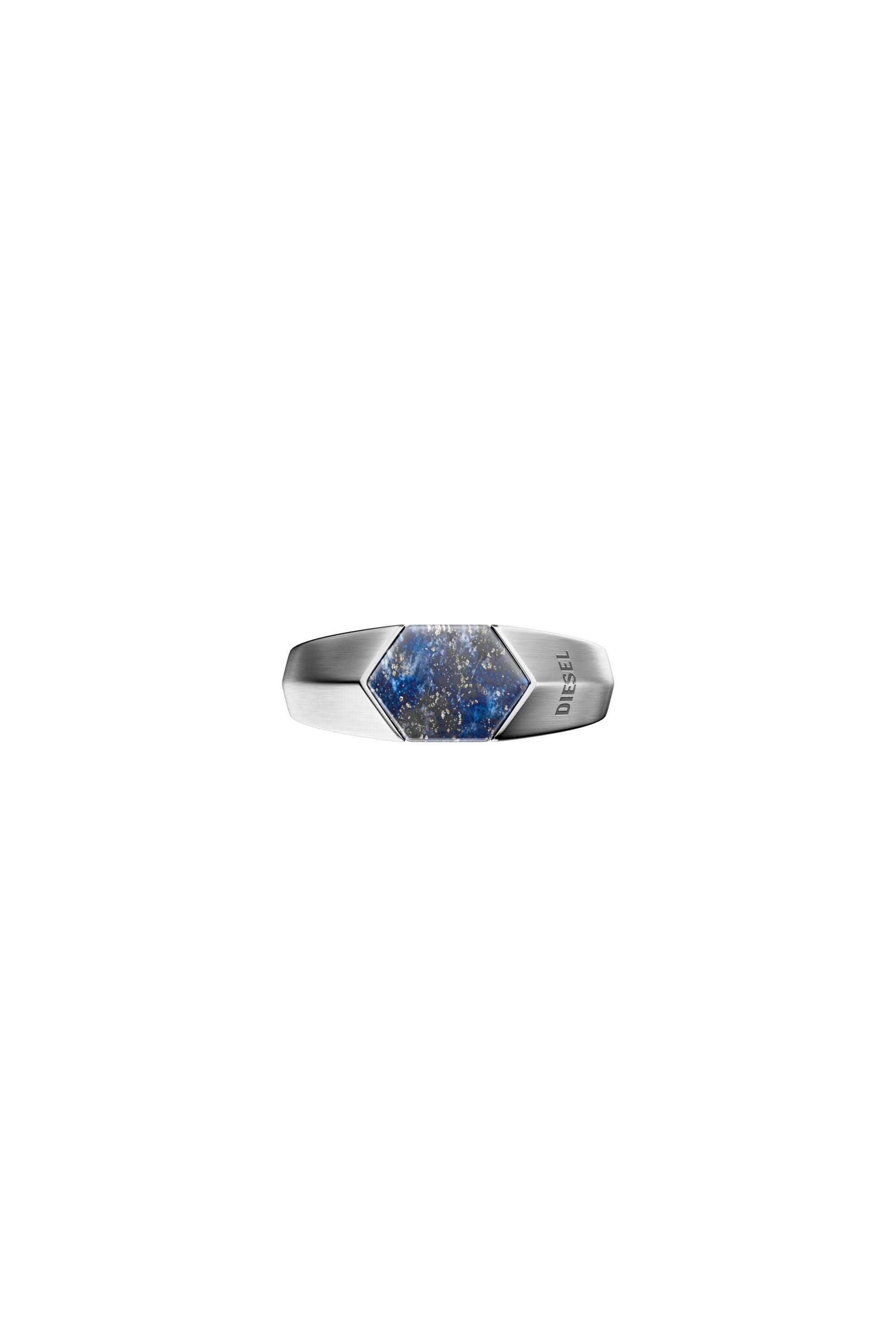 Diesel - DX1712040, Anello chevalier in lapislazzuli Unisex in Argento - 3