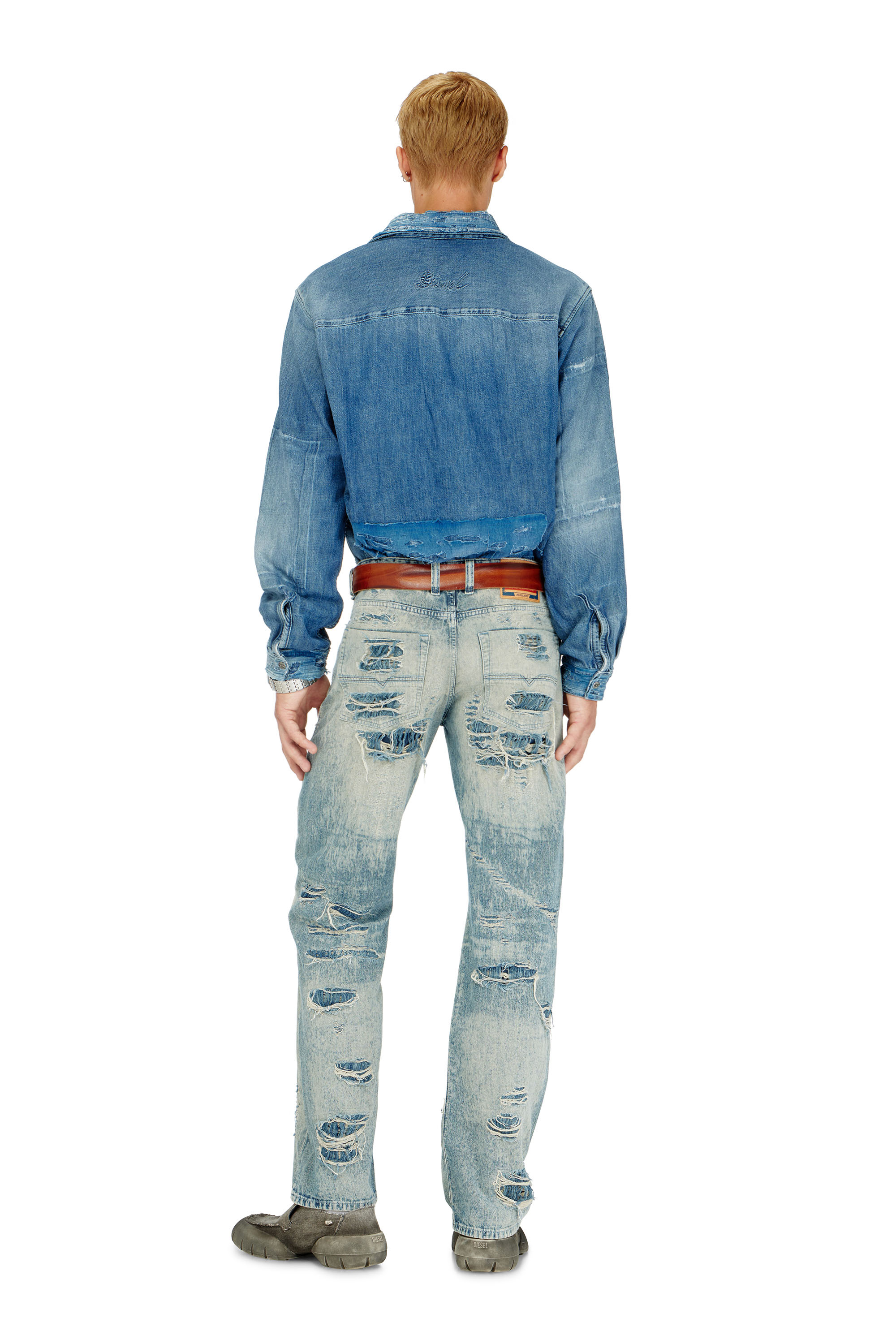 Diesel - Relaxed Jeans 1980 D-Eeper 068YM Uomo, Blu medio - Image 3