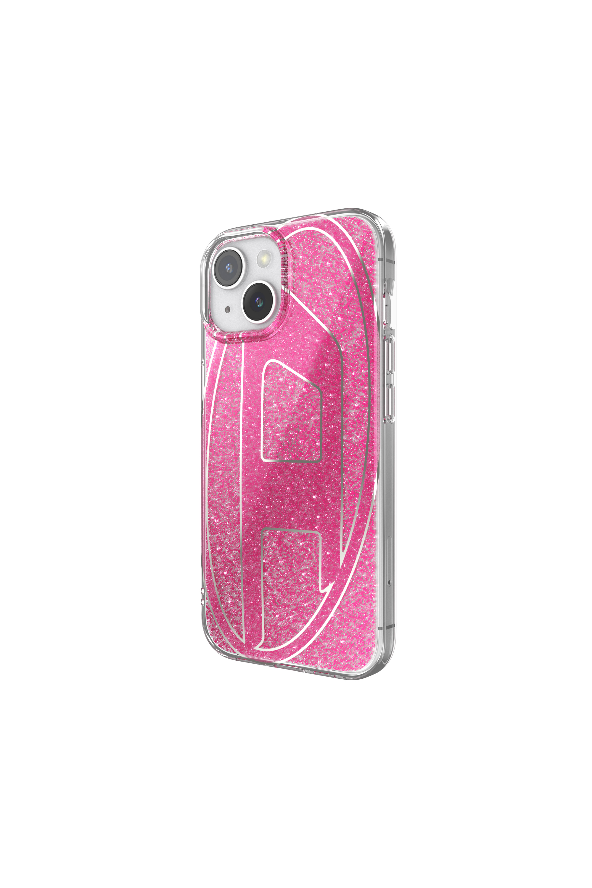 Diesel - 60035 AOP CASE, Cover glitterata per iP 15 Unisex in Rosa - 4