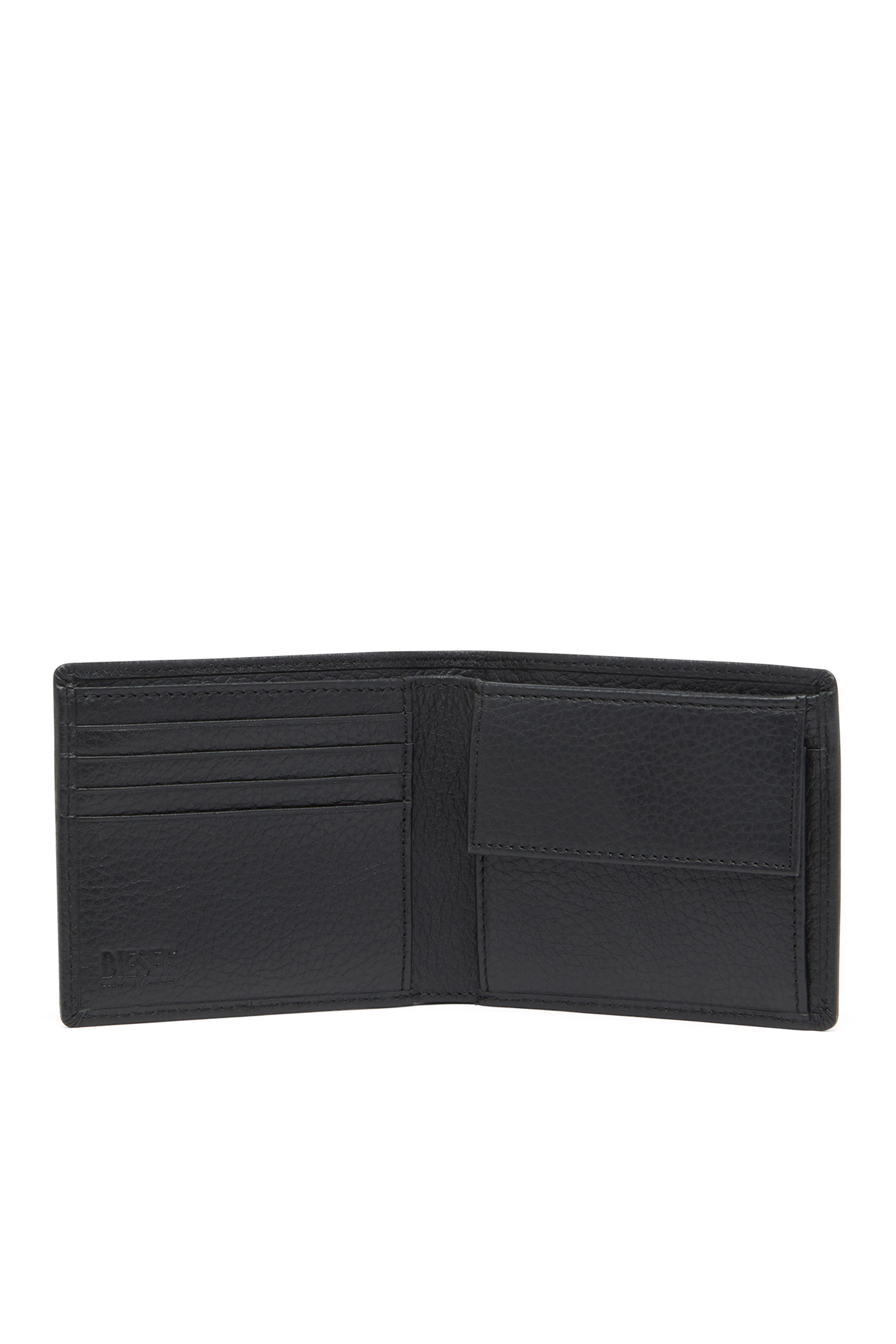 Diesel - BI FOLD COIN S, Portafoglio a libro in fior di pelle Uomo in Nero - 3