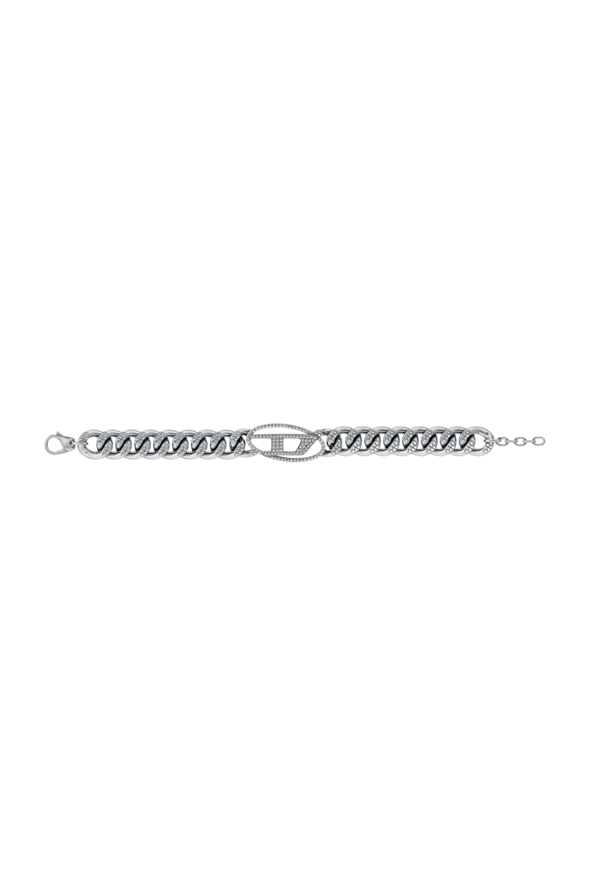 Diesel - DX1707040 JEWELLERY, Bracciale a catena Oval D in acciaio inox Unisex in Argento - 4