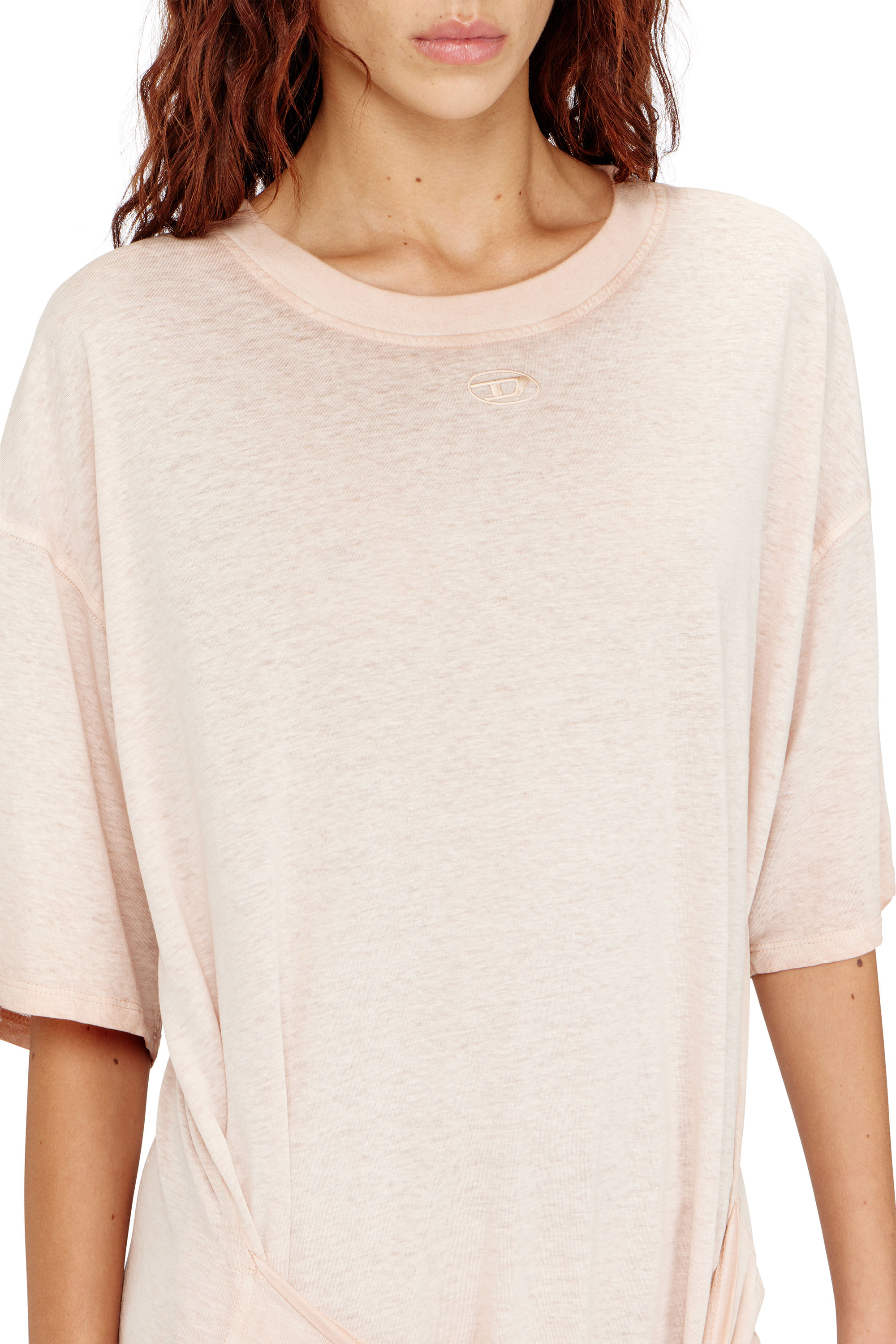 Diesel - D-EIVOR-S1, Abito in canapa e cotone con dettaglio incrociato Donna in ToBeDefined - 4