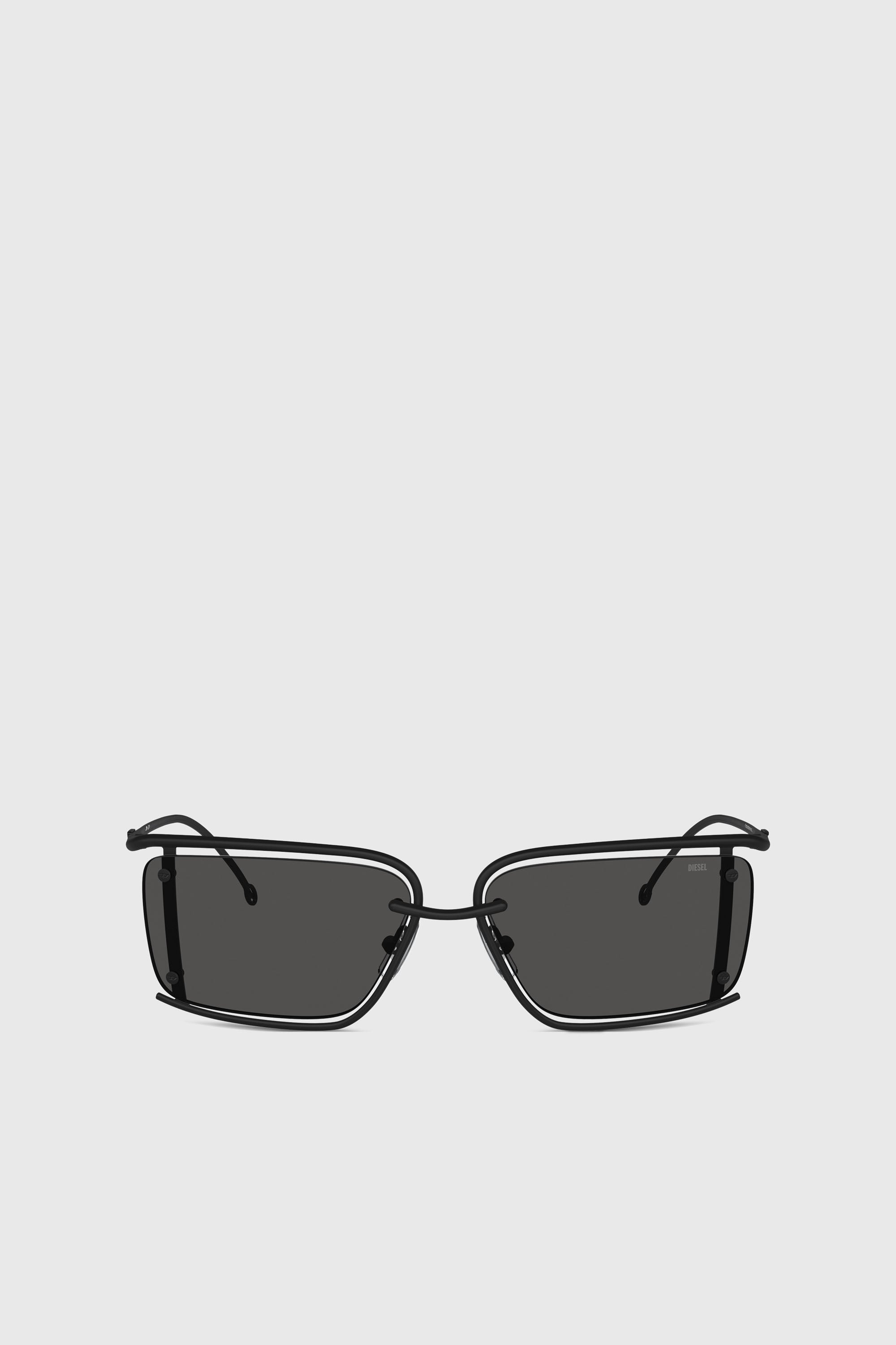 Diesel - 0DL1002, Occhiali da sole rettangolari Unisex in Nero - 1