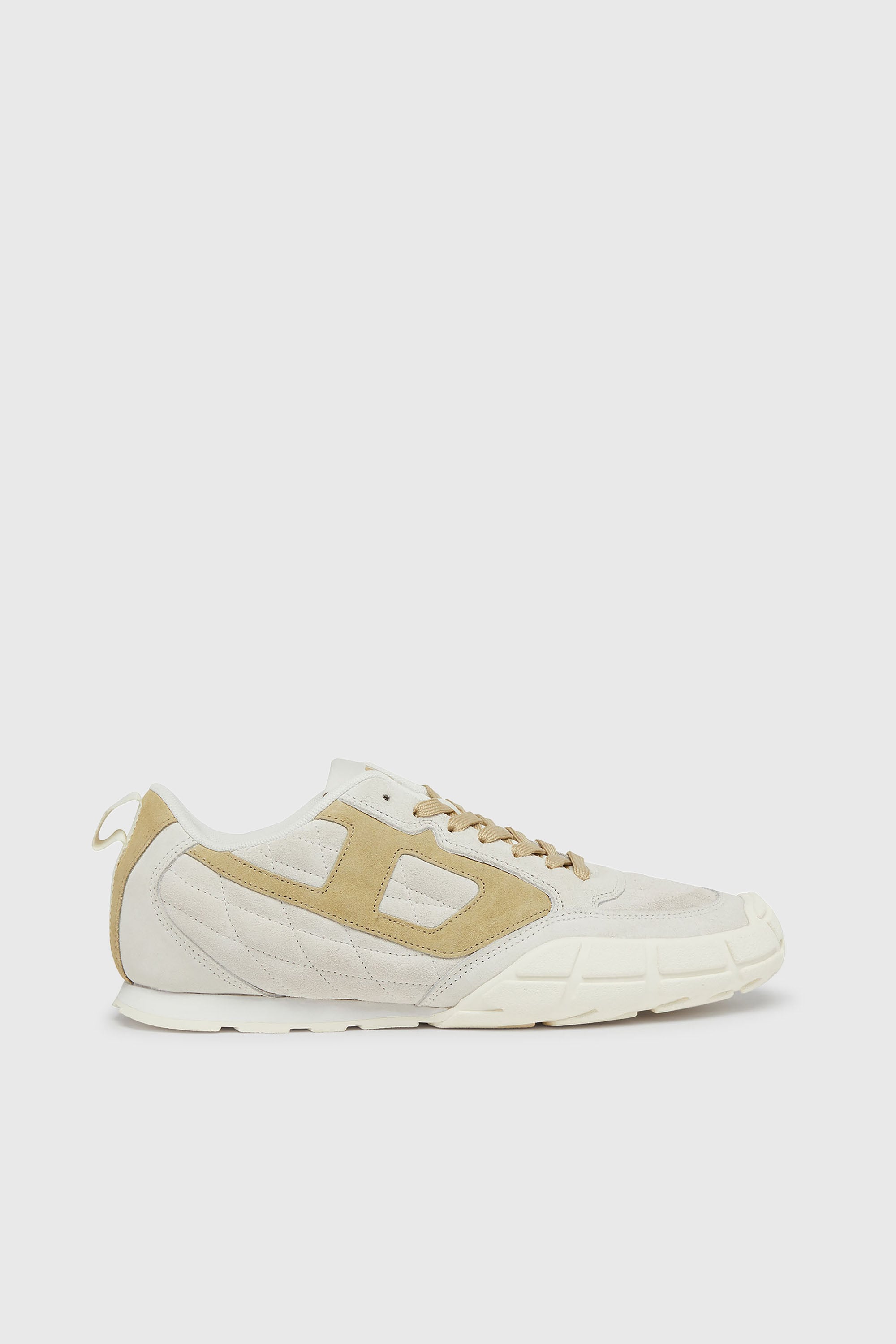 Diesel - S-PAGODHA LOW W, S-Pagodha-Sneaker in suede trapuntato Donna in Bianco - 1