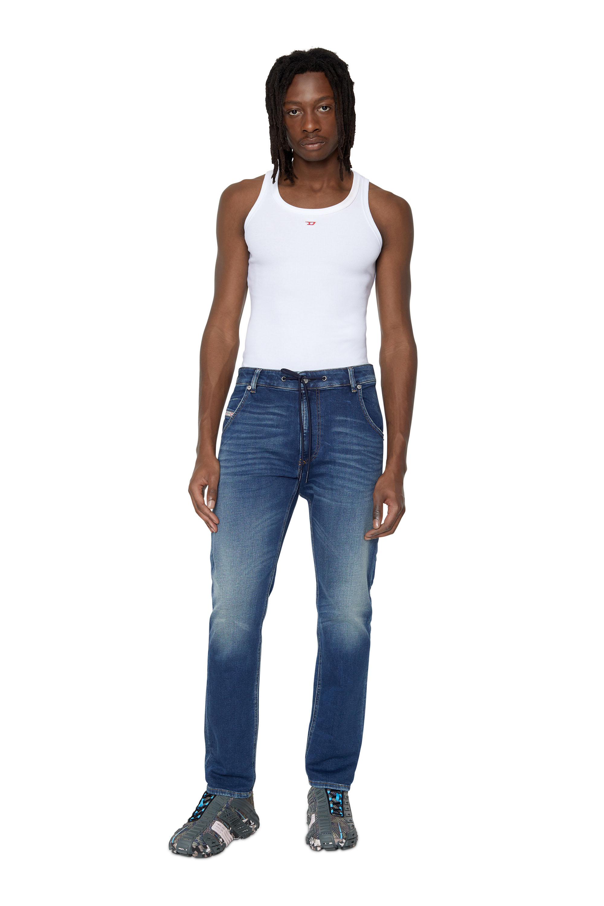 Diesel - Tapered 2030 D-Krooley Joggjeans® 068AZ, Blu medio - Image 5