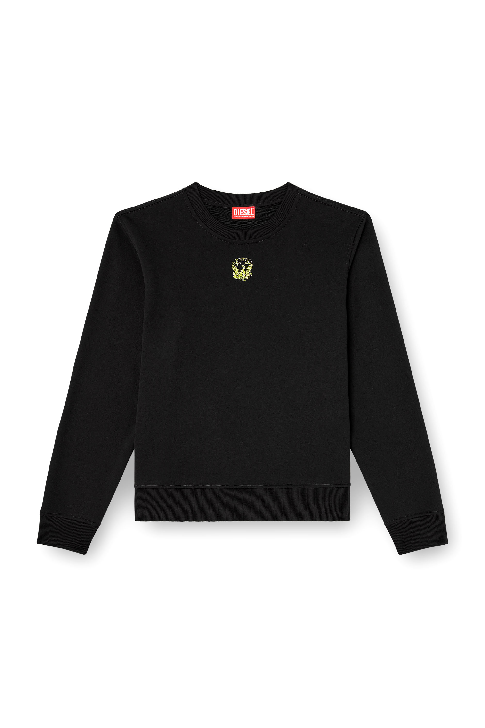 Diesel - S-GINN-T1, Felpa con ricamo Phoenix Uomo in Nero - 3
