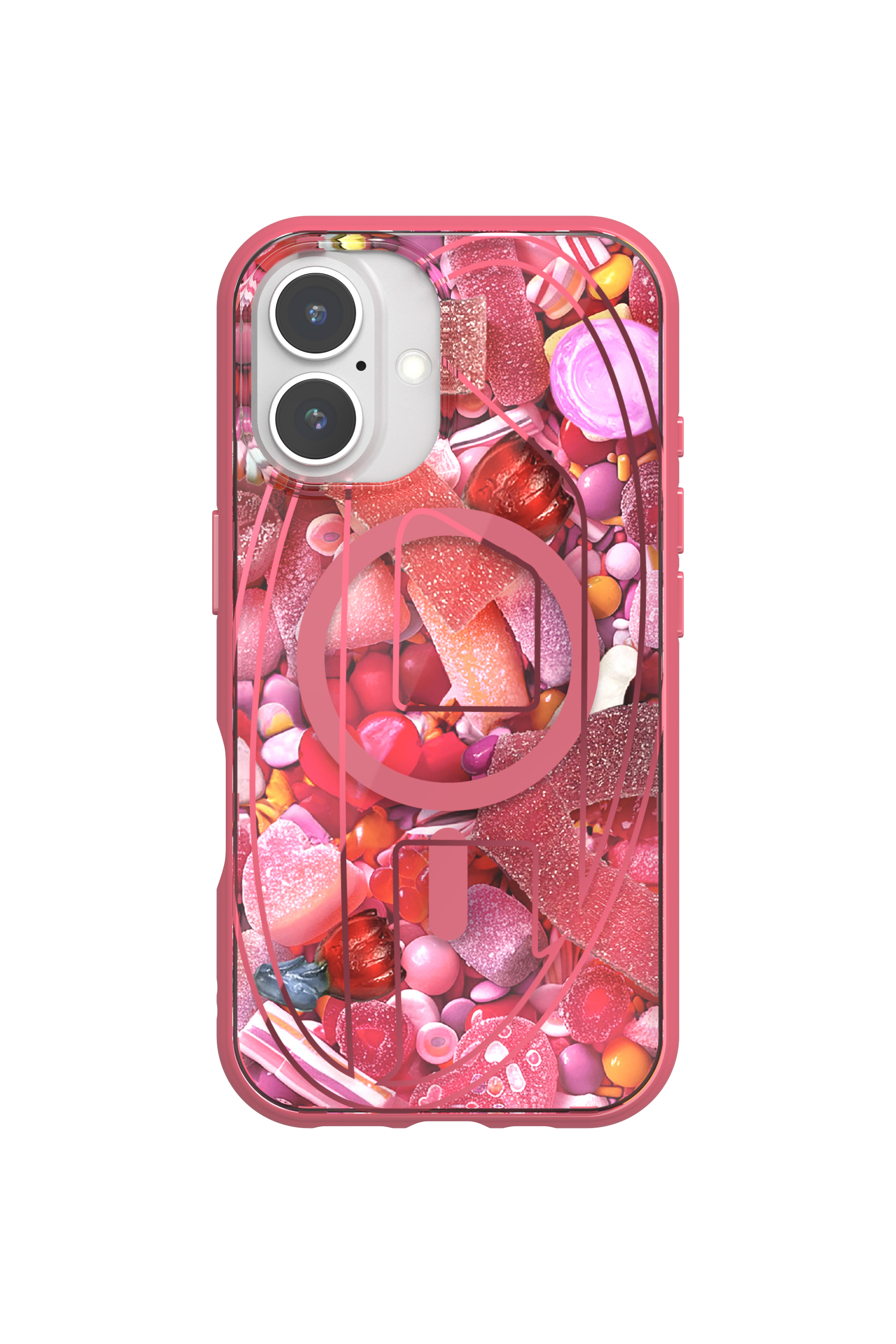Diesel - 60249 AOP CASE, Custodia Oval D con MagSafe iPhone 16 Unisex in Rosa - 4
