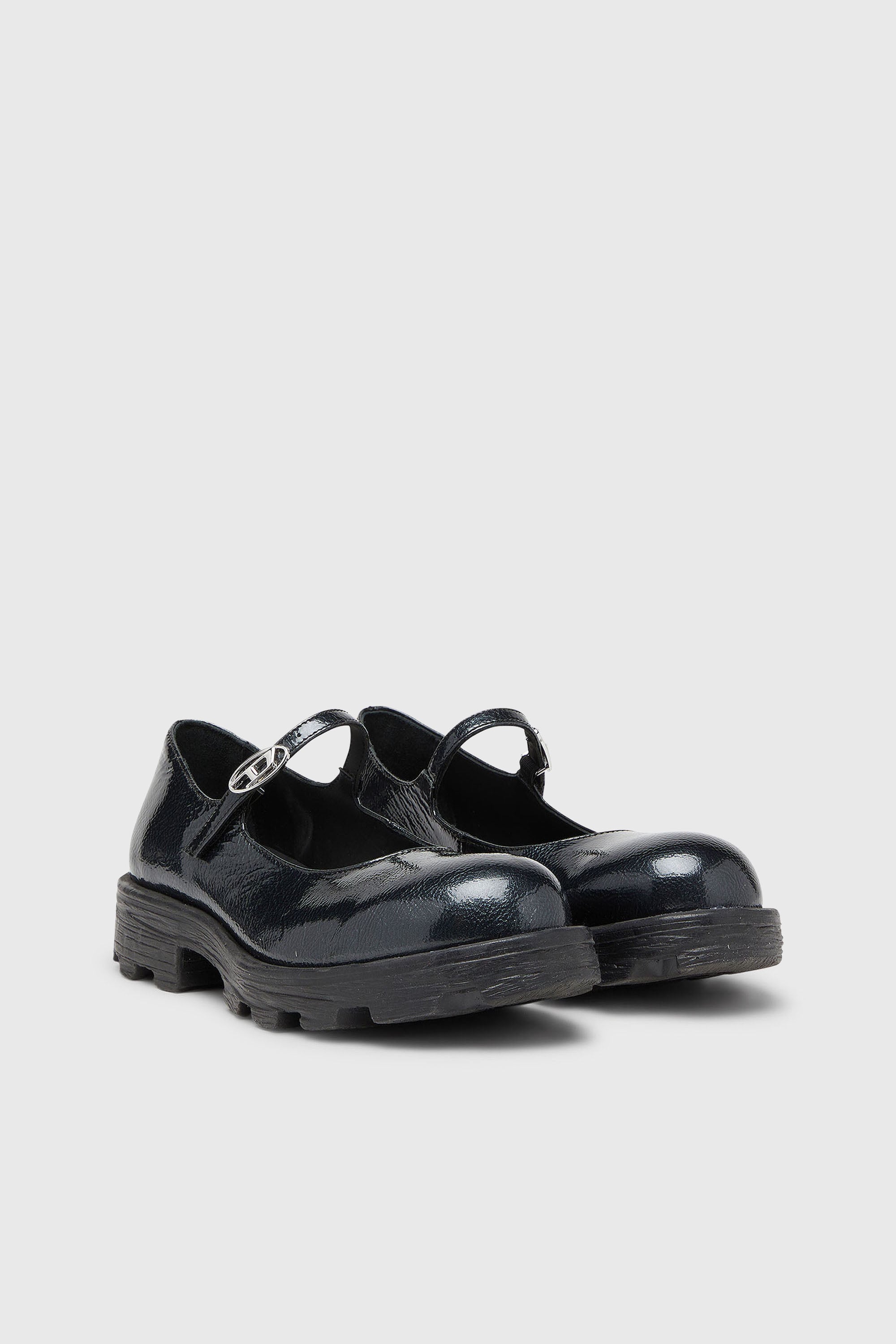 Diesel - D-HAMMER MARY JANE, D-Hammer - Mary Jane con suola carrarmato in vernice Donna in Nero - 2