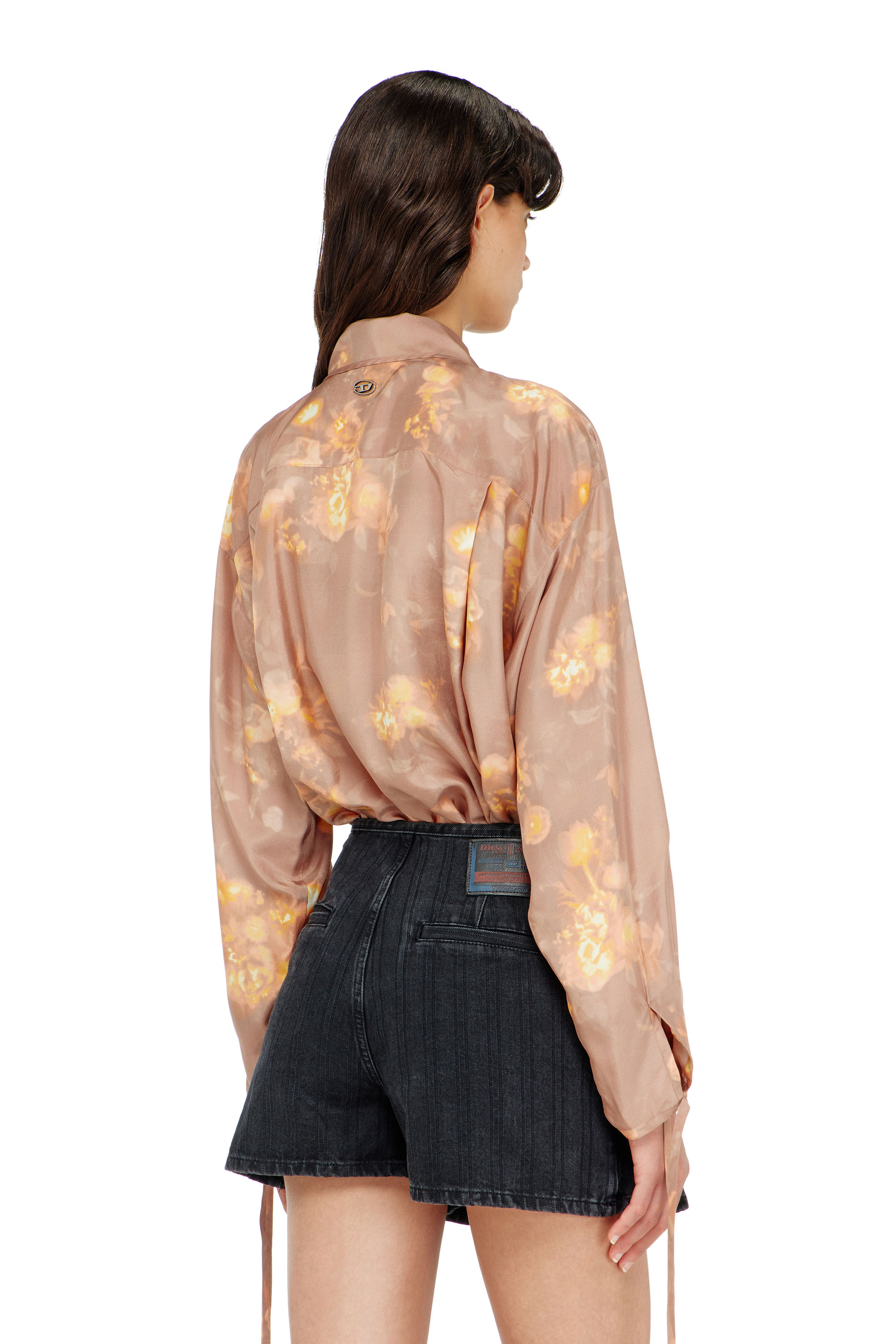 Diesel - C-ALLAS-T1, Camicia in seta habotai a stampa floreale Donna in ToBeDefined - 4
