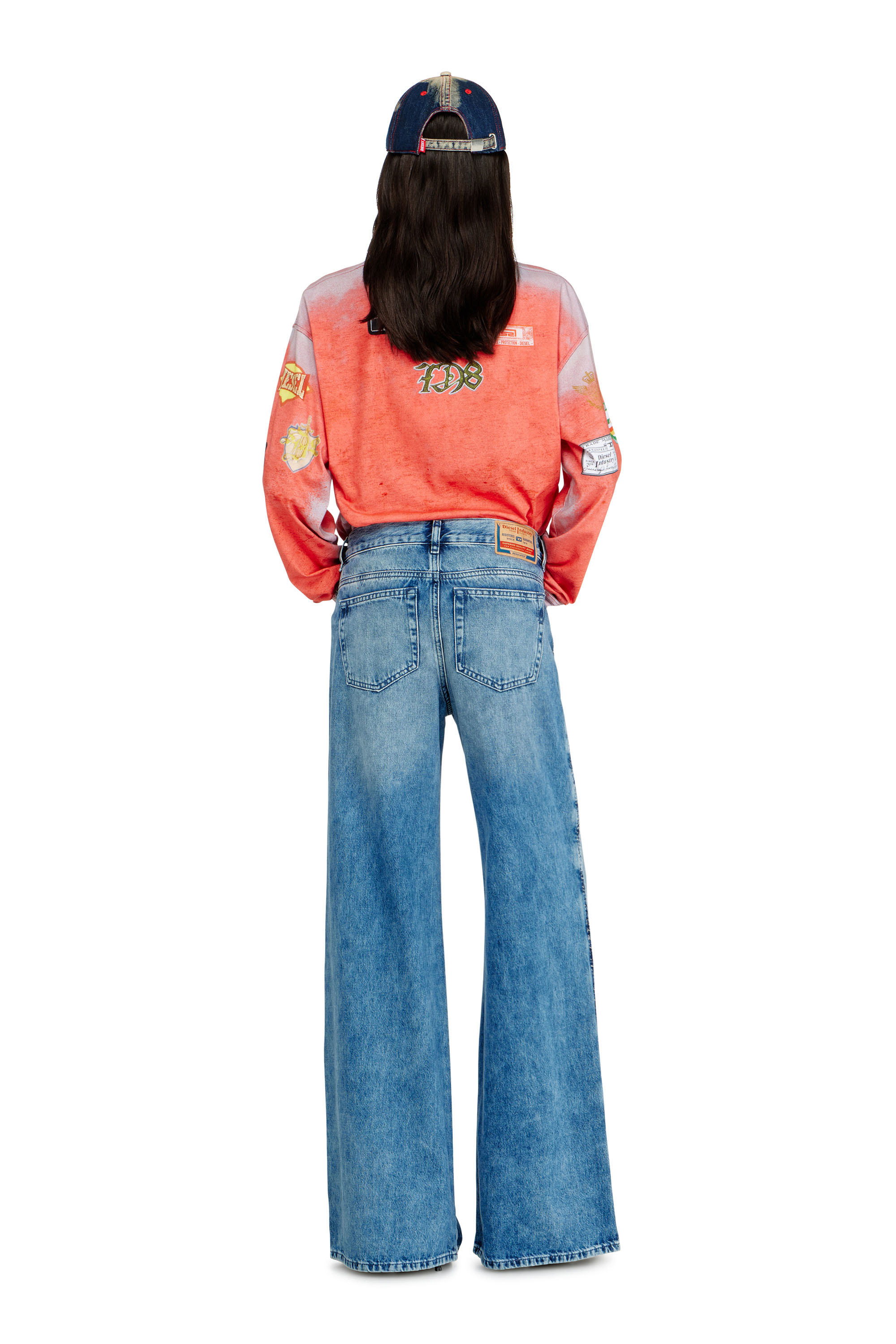 Diesel - Flare Jeans 1978 D-Akemi 0ADCJ Donna, Blu medio - Image 3
