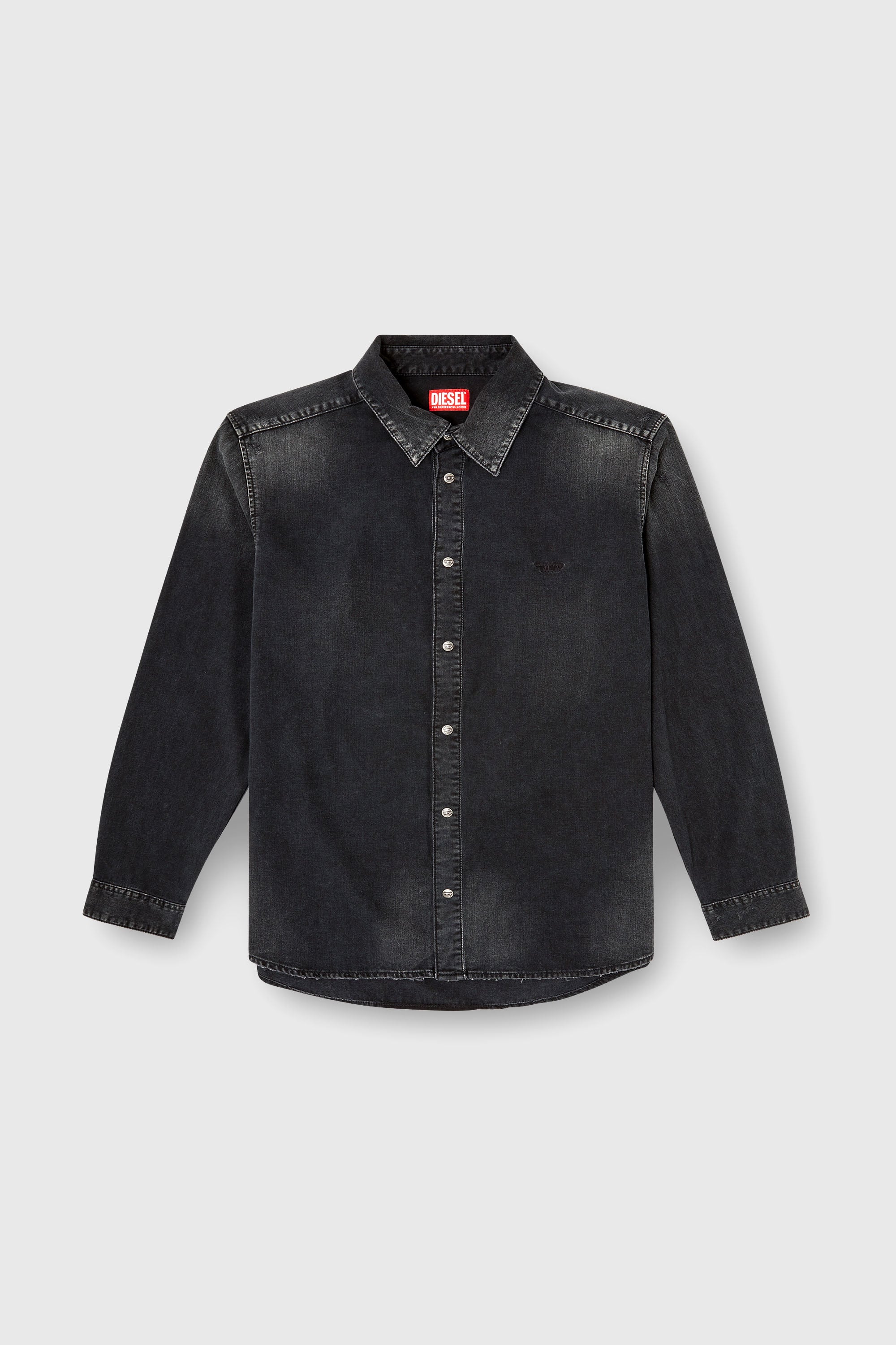 Diesel - D-SIMPLY, Camicia in denim a maniche lunghe Uomo in Nero - 2