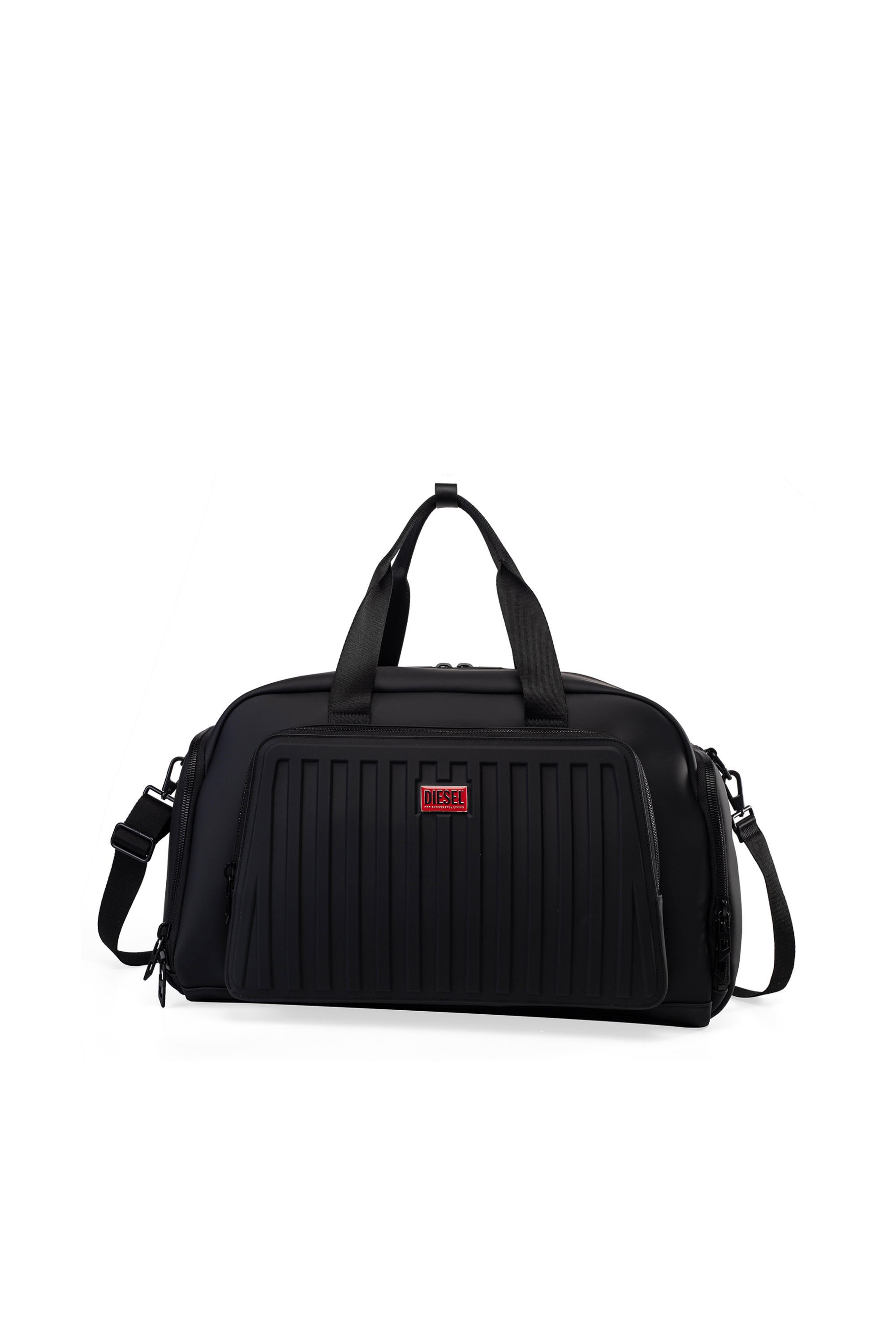 Diesel - DIESEL ALUMINUM DUFFLE- DSB004, Borsa da viaggio capiente Unisex in Nero - 1