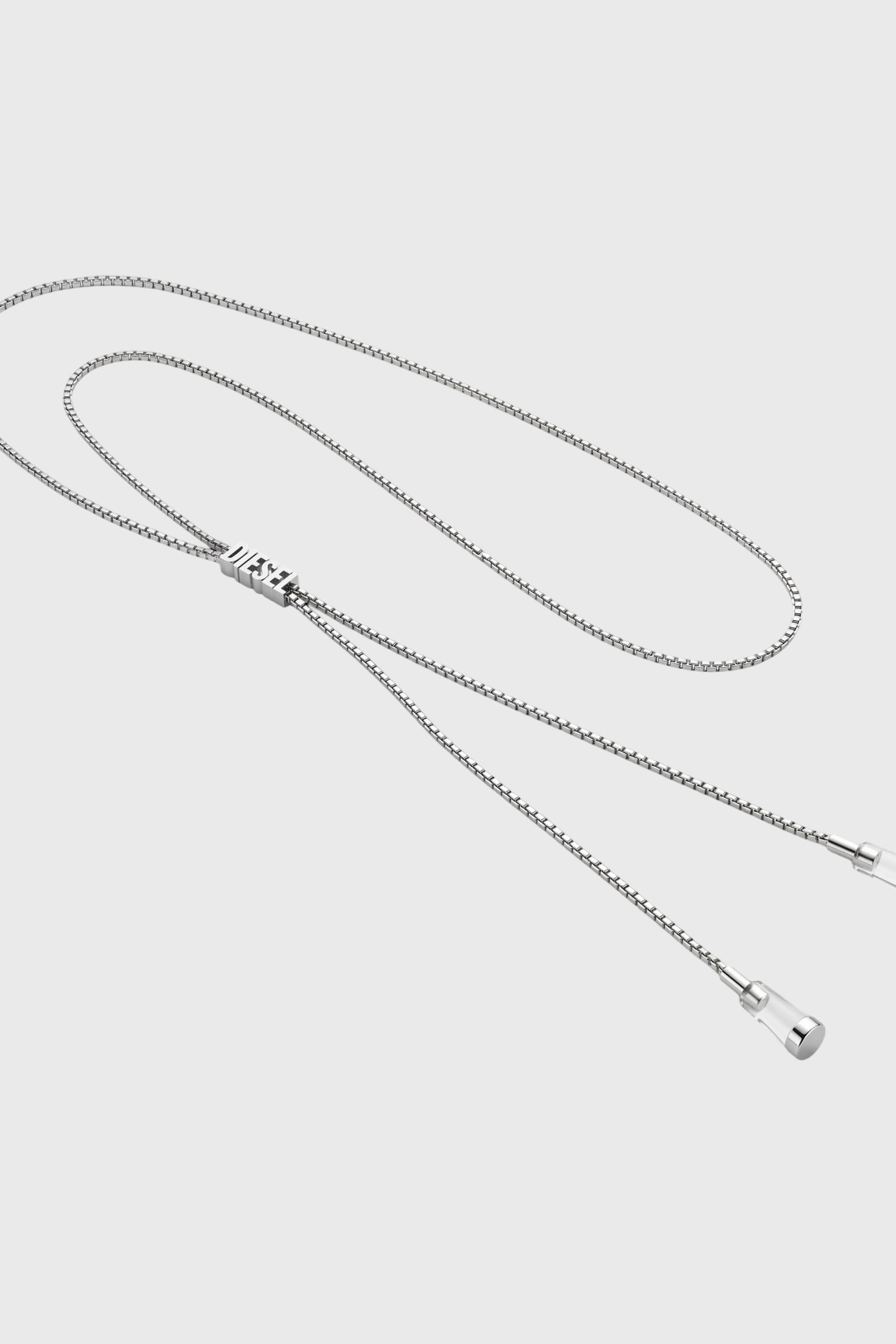 Diesel - 60669 EARBUDS CHAIN EARBUNDS CHAIN, Cordino D Chain per auricolari Unisex in Argento - 2