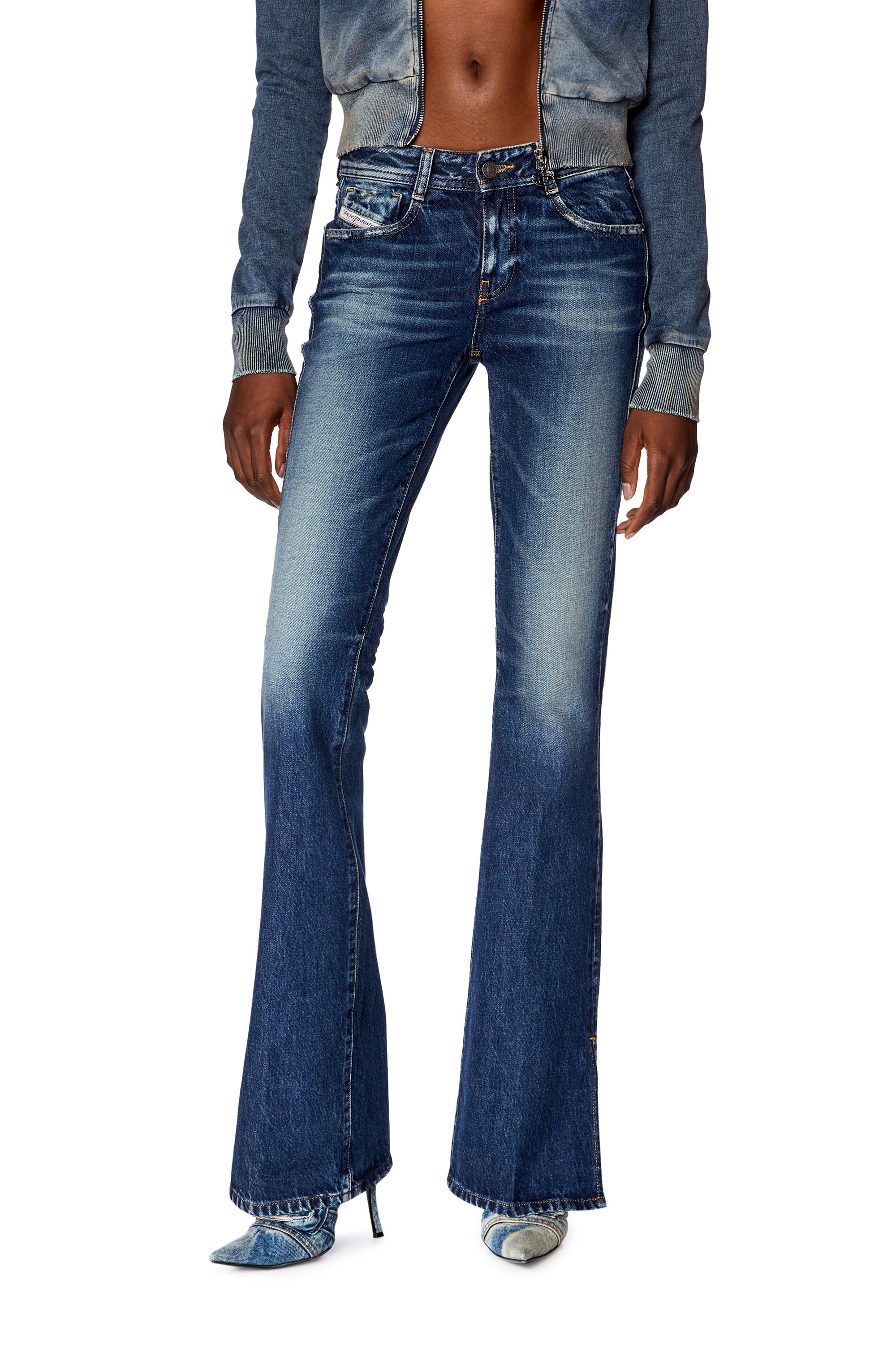 Diesel - Bootcut and Flare Jeans 1969 D-Ebbey 09G92, Blu Scuro - Image 2