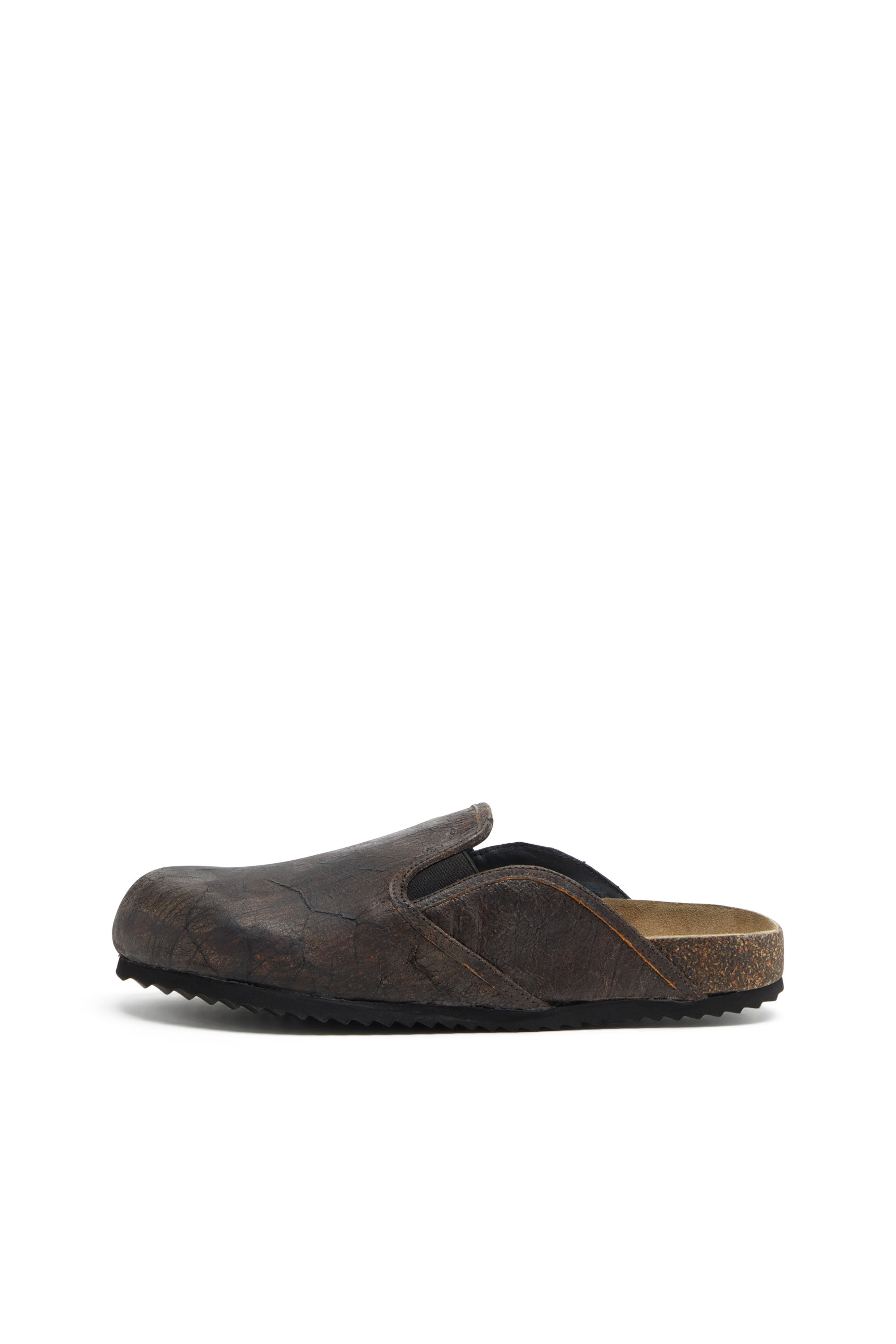 Diesel - D-WOODSTOCK SLIP-ON, D-Woodstock-Sabot in suede effetto craquelé Uomo in Marrone - 7