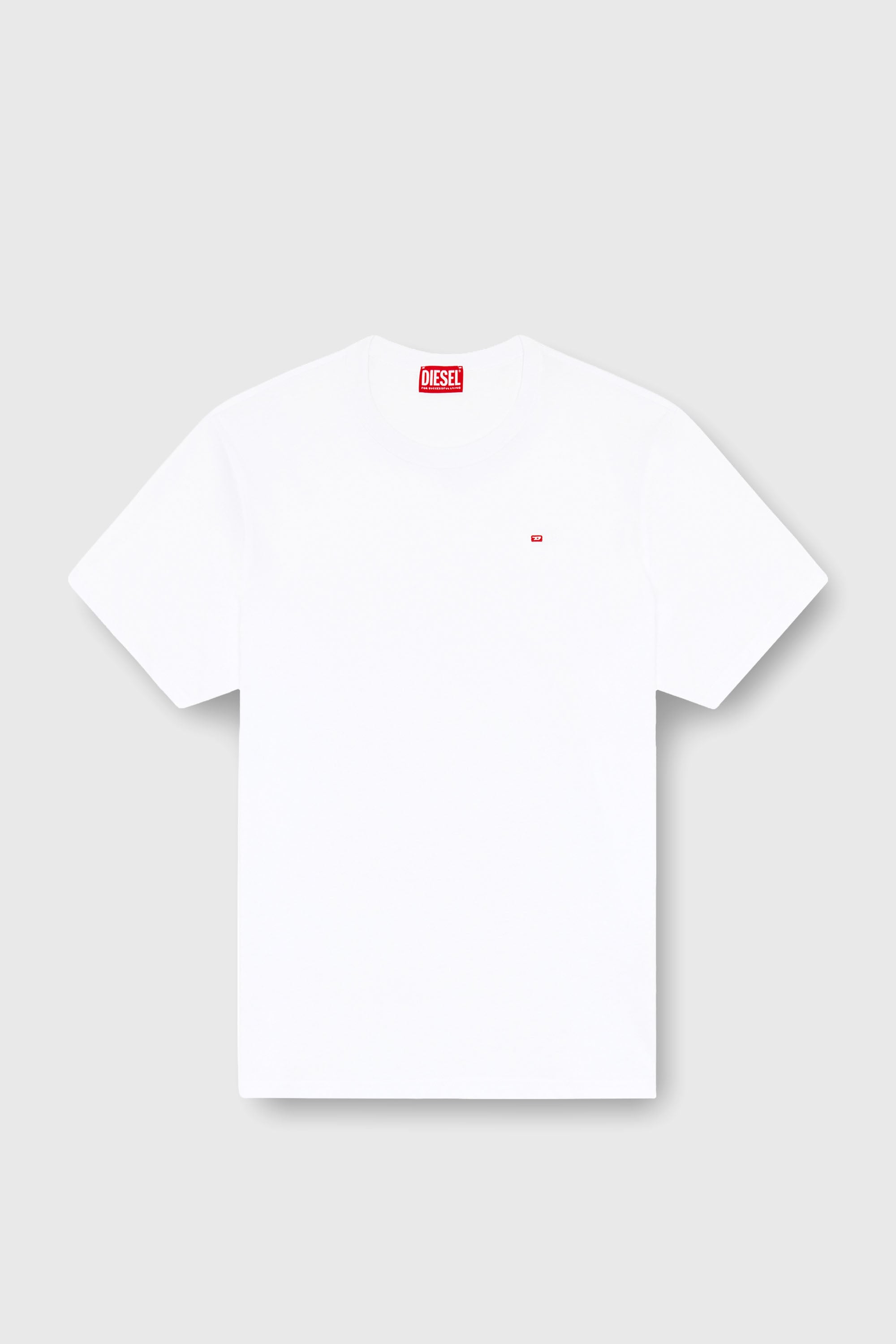 Diesel - T-ADJUST-MICRODIV, T-shirt con micro logo ricamato Unisex in Bianco - 2