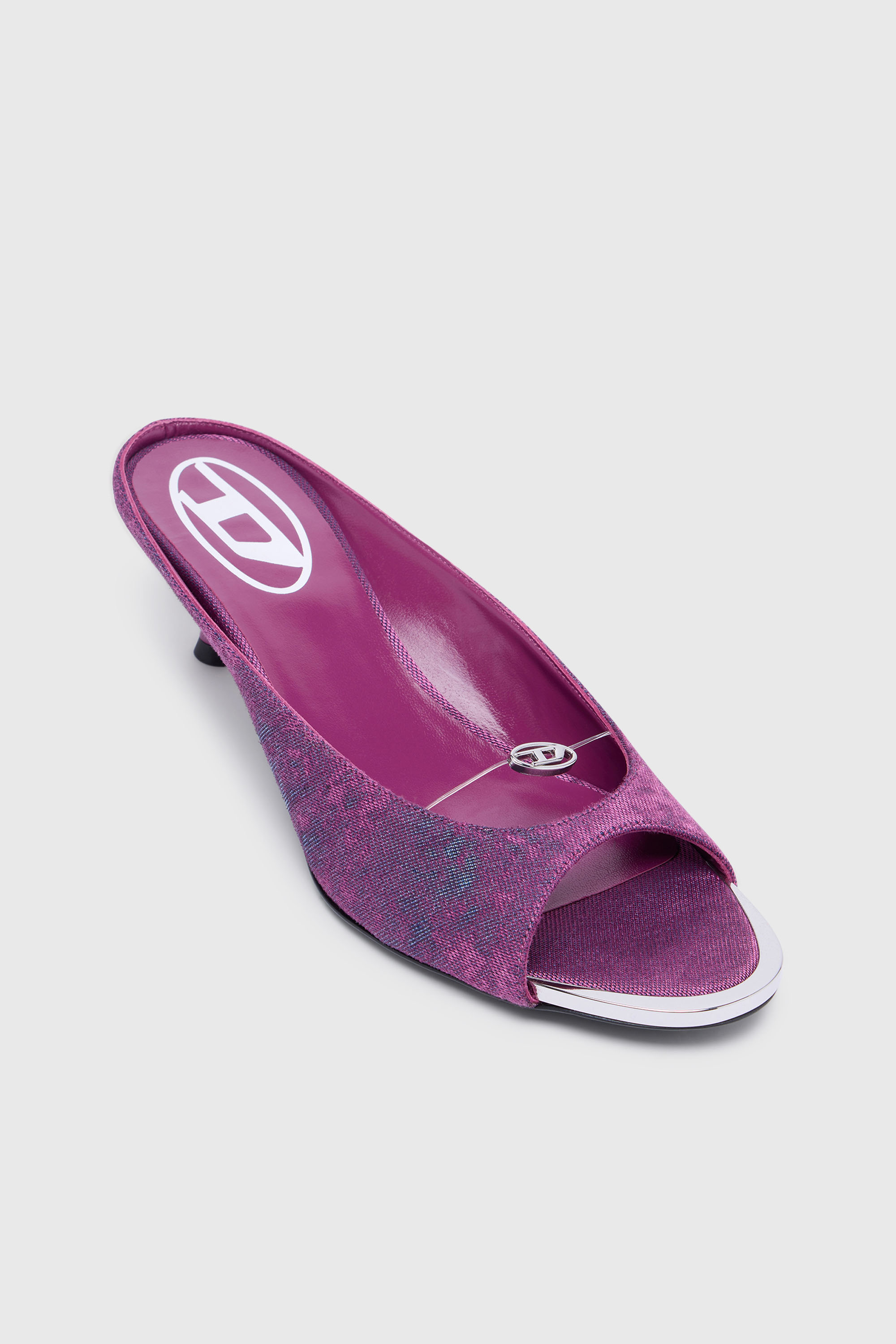 Diesel - D-DIAM'S-SA-40, D-Diam's-Mule in denim con Oval D sospeso Donna in Viola - 6
