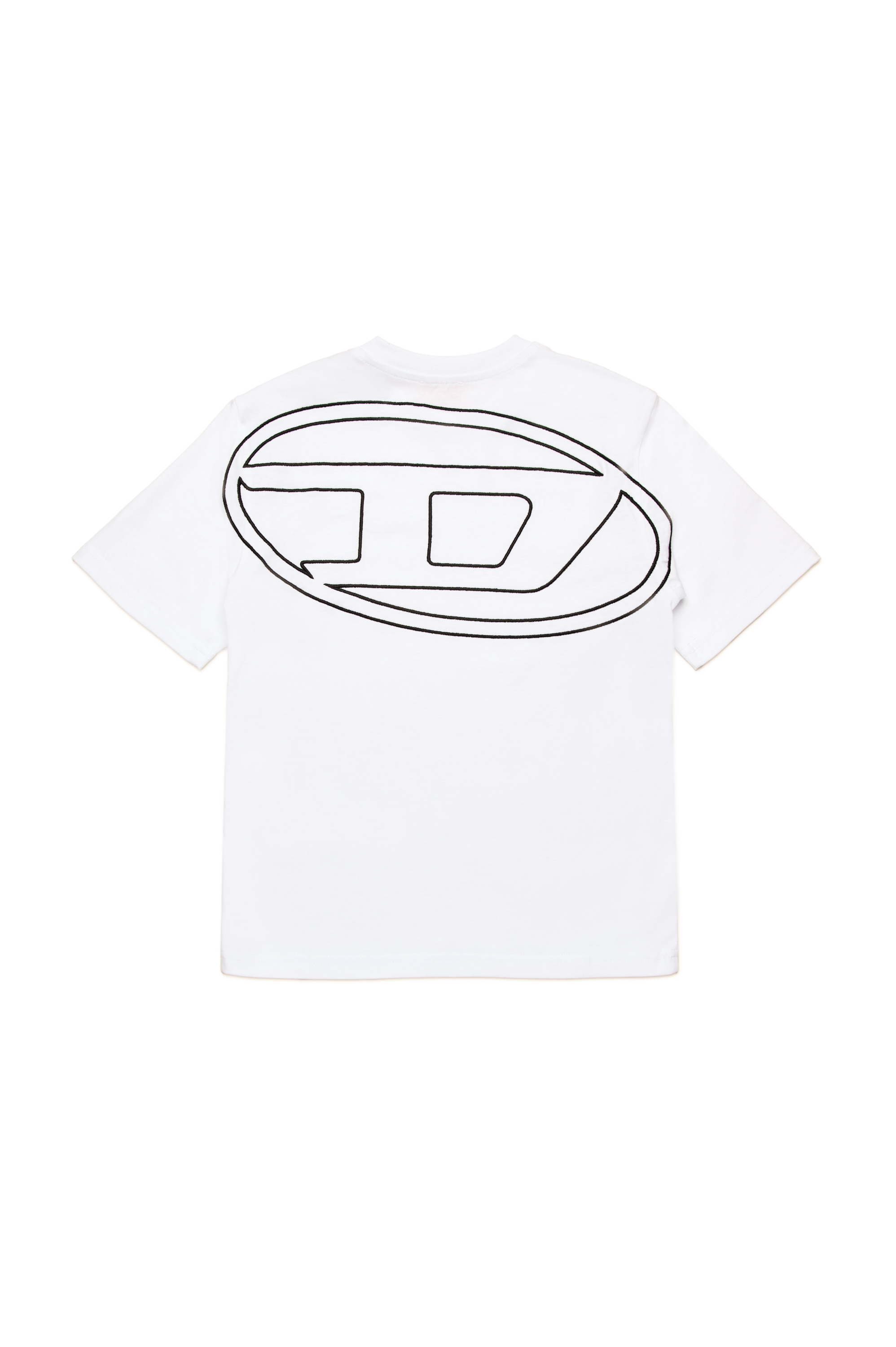 Diesel - TBOGGYMEGOVALD OVER, T-shirt con mega ricamo Oval D Uomo in Bianco - 2