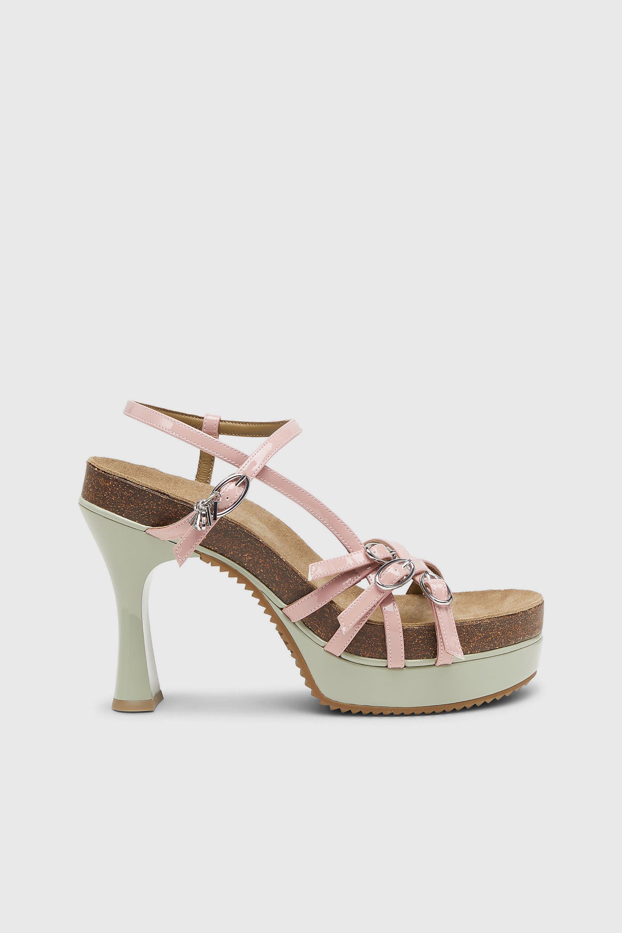Diesel - D-WOODSTOCK 105 SANDAL, D-Woodstock-Sandali platform con cinturini in PU lucido Donna in Multicolor - 1