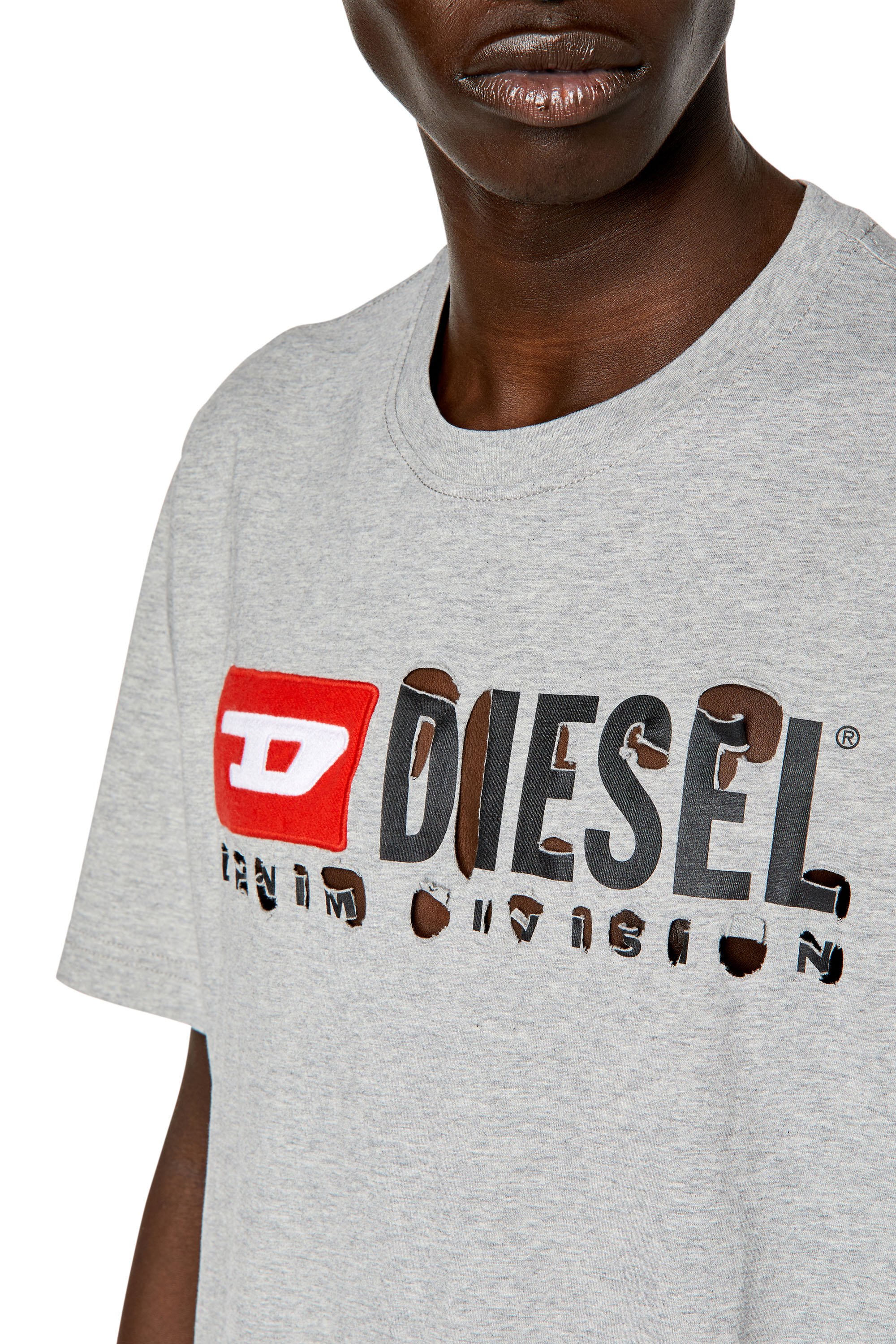 Diesel - T-JUST-DIVSTROYED, Grigio Chiaro - Image 5