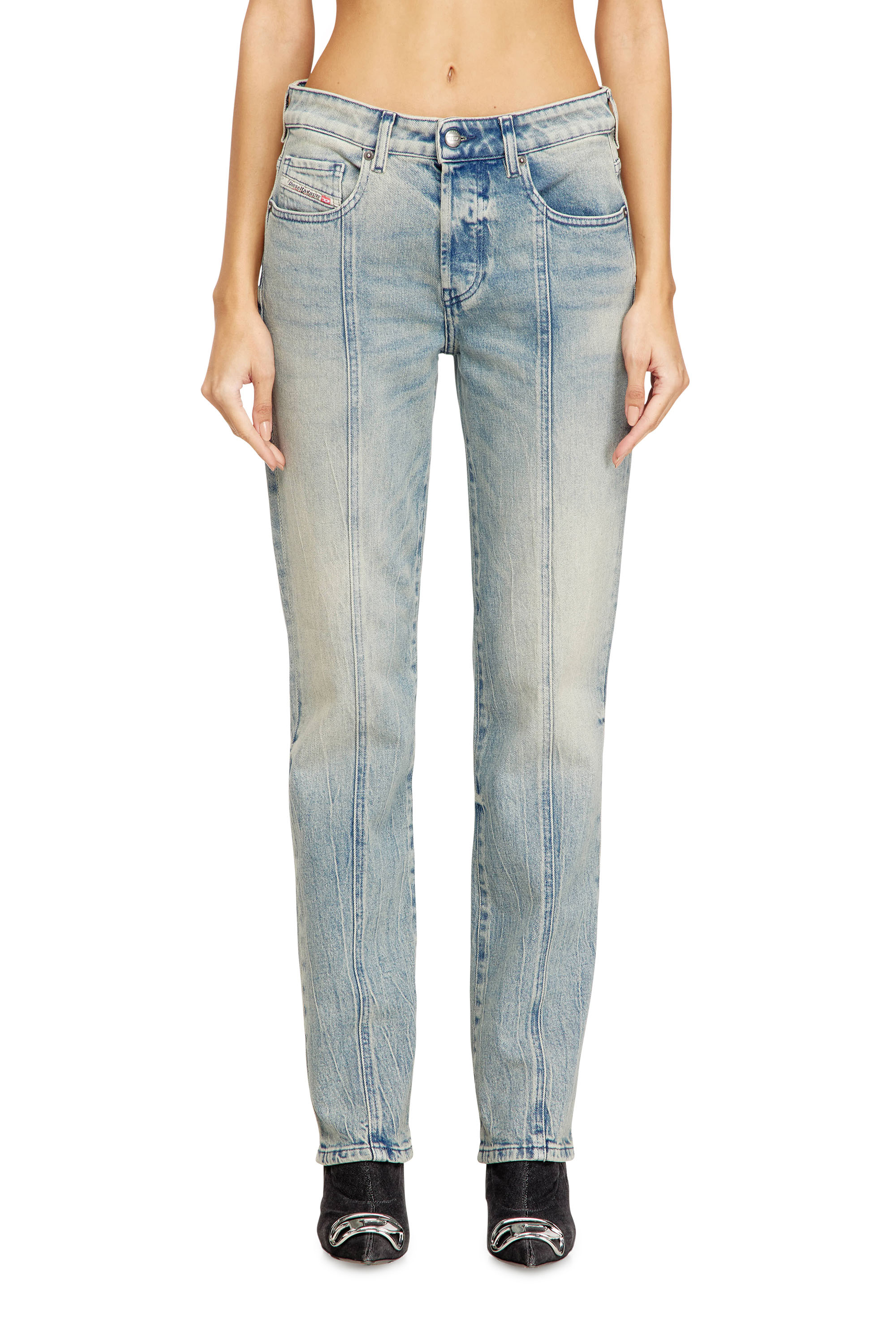 Diesel - Regular Jeans 1989 D-Mine 09N55 Donna, Blu Chiaro - Image 3