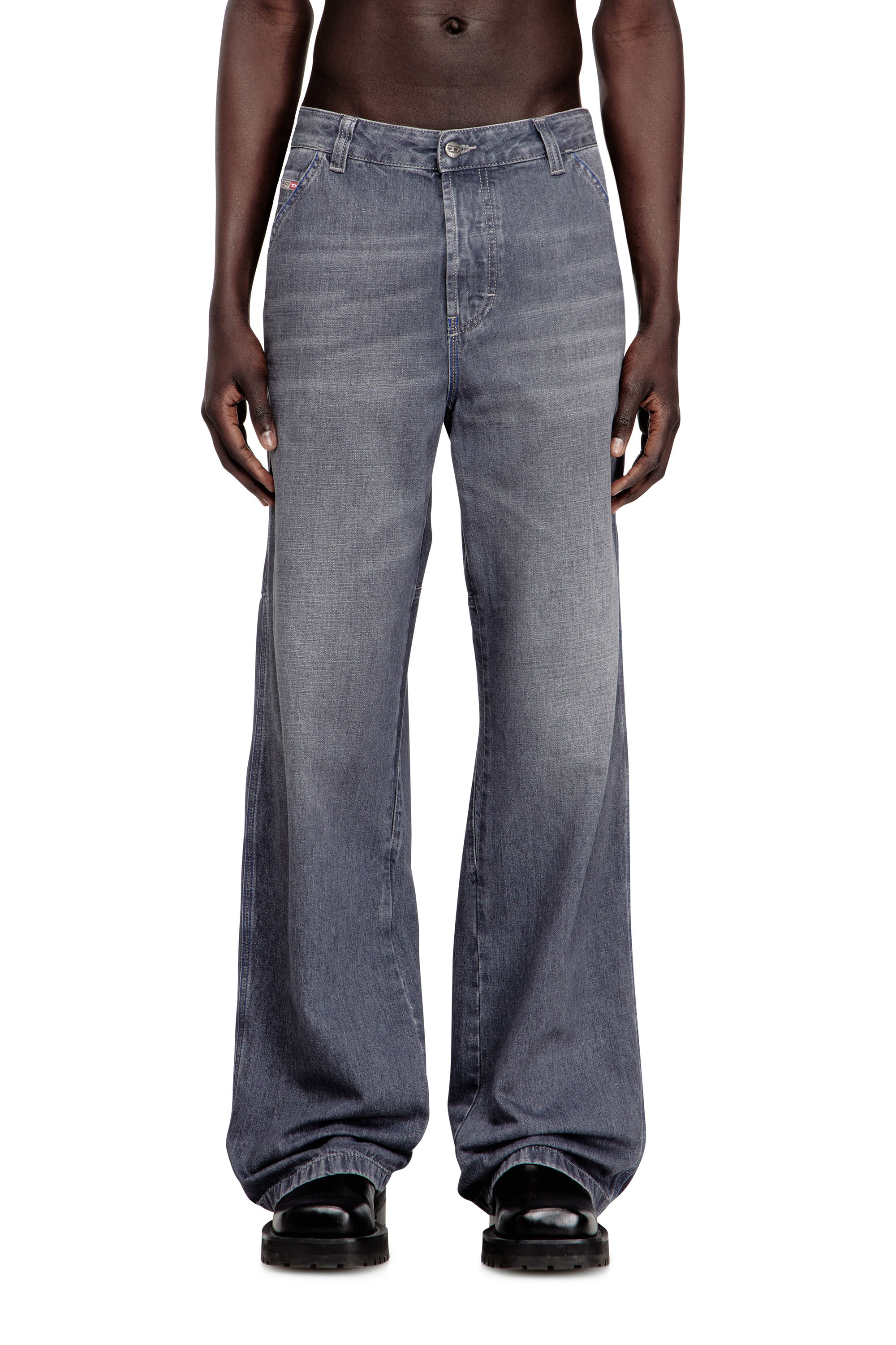 Diesel - Relaxed Jeans D-Livery 09N83 Uomo, Grigio - Image 1