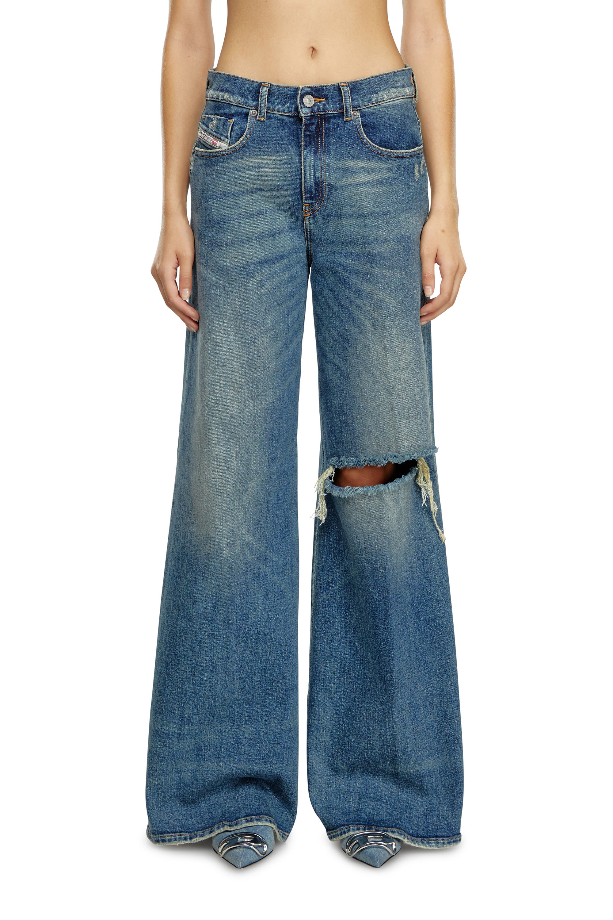 Diesel - Flare Jeans 1978 D-Akemi 007M5 Donna, Blu medio - Image 1