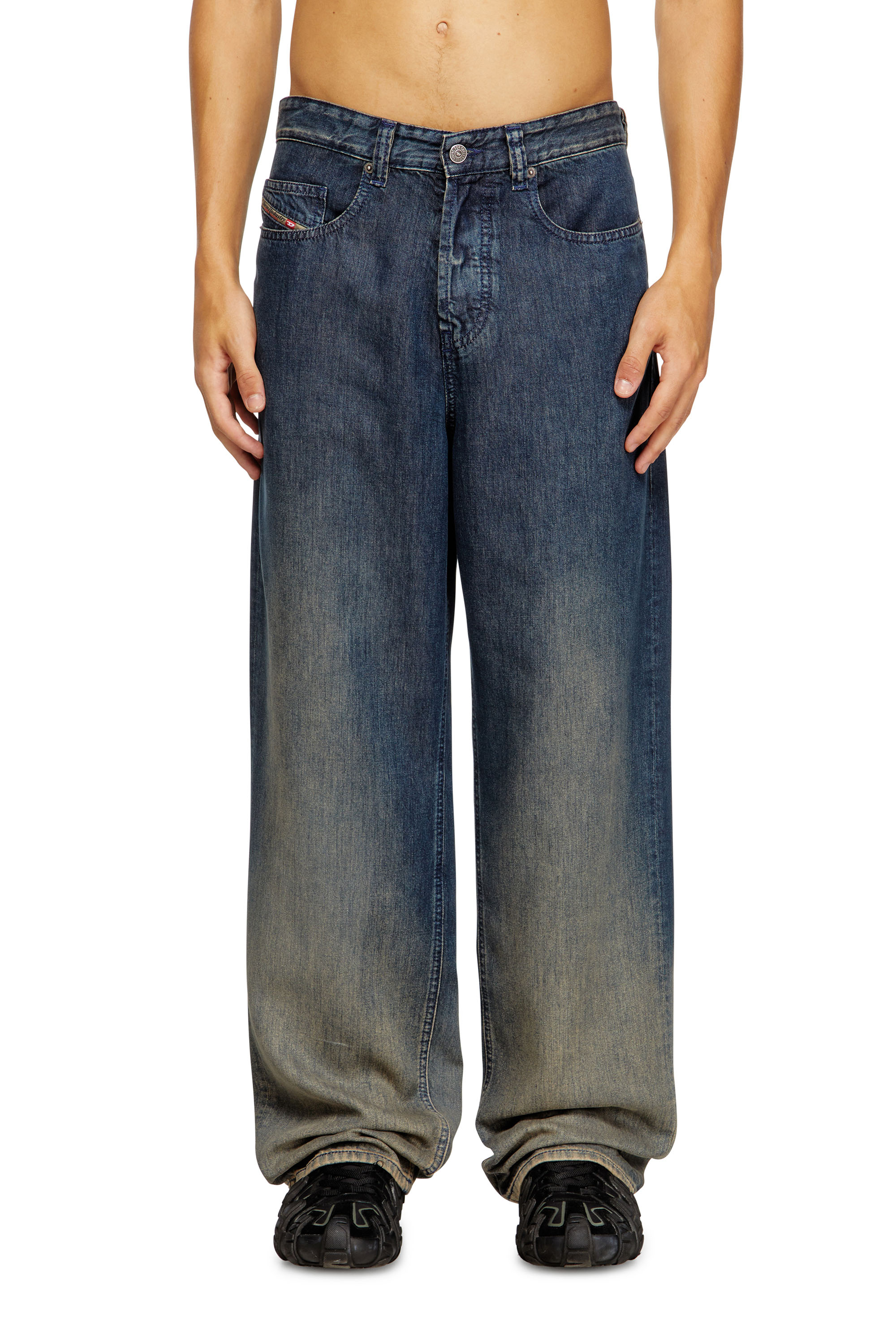 Diesel - Relaxed Jeans 2001 D-Macro 068TD Uomo, Blu Scuro - Image 1